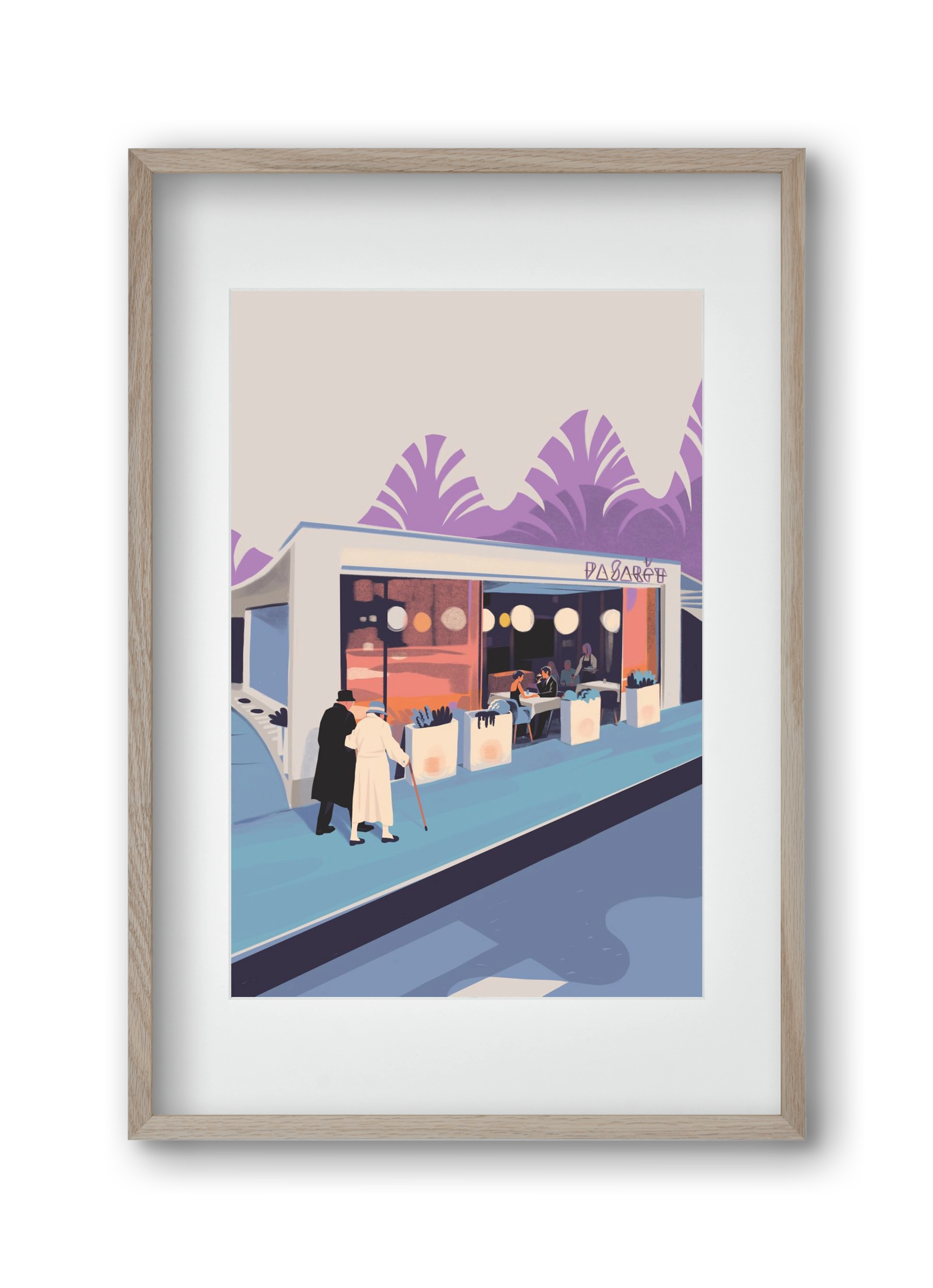 Pasarét, 30x45 cm (20x30 cm), Tölgy keret, paszpartuval