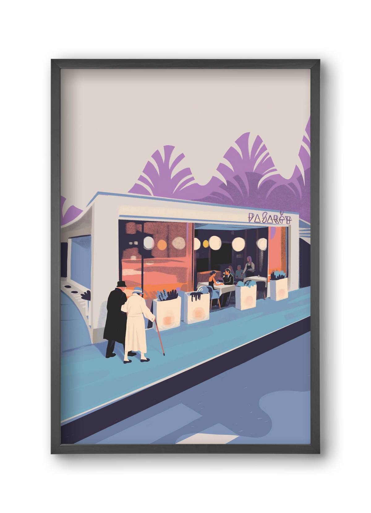 Pasarét, 30x45 cm (30x45 cm), Fekete keret