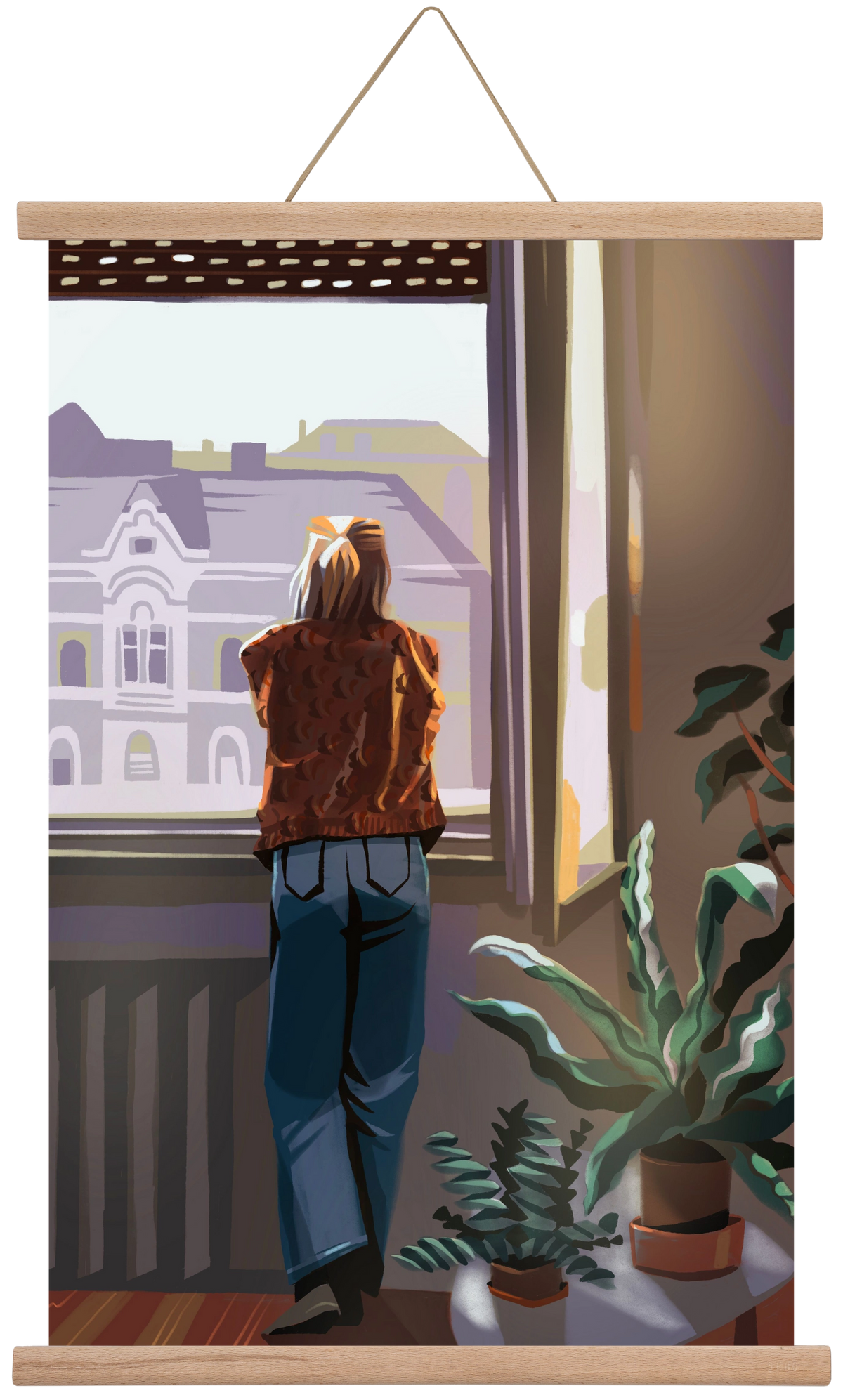 Ablak, 40x60 cm (40x60 cm), Tölgy akasztó