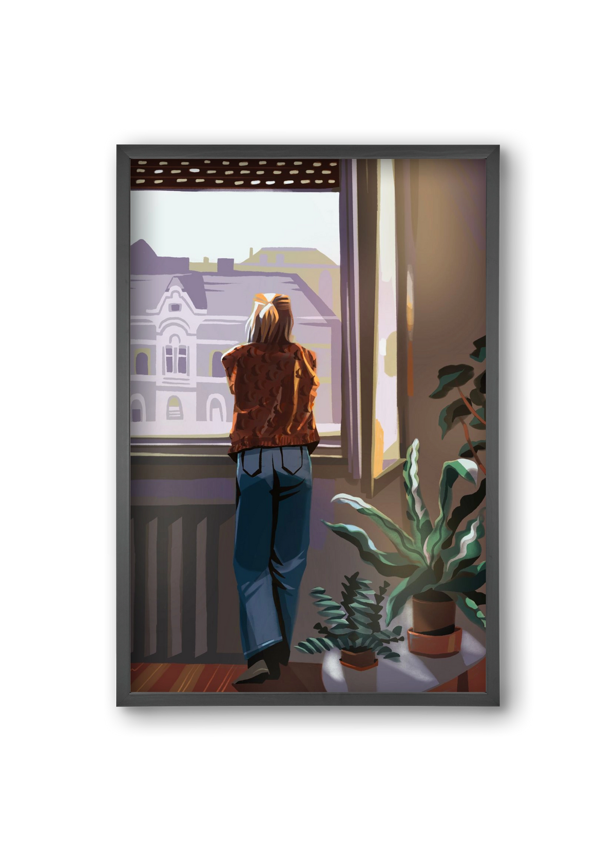 Ablak, 20x30 cm (20x30 cm), Fekete keret