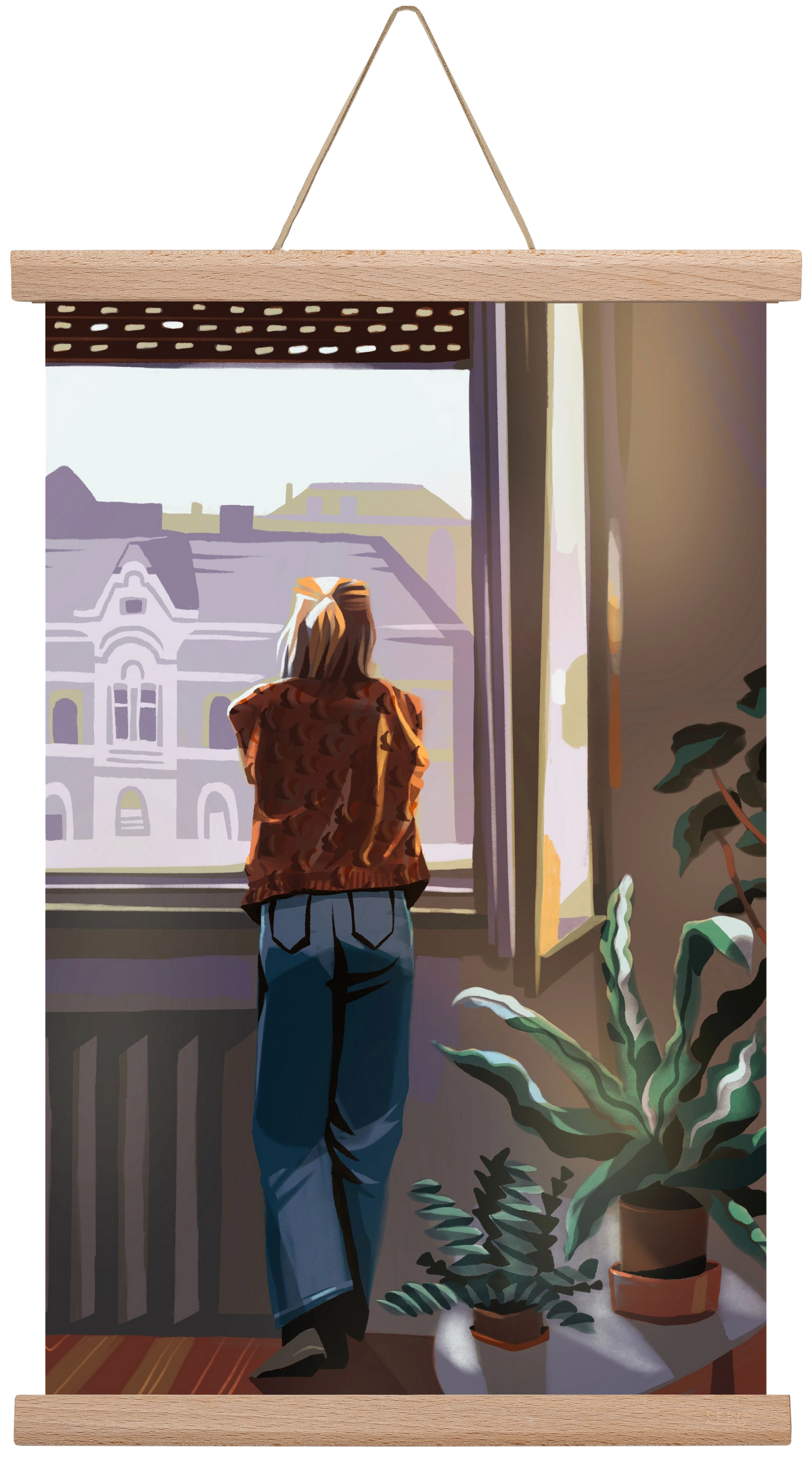 Ablak, 30x45 cm (30x45 cm), Tölgy akasztó