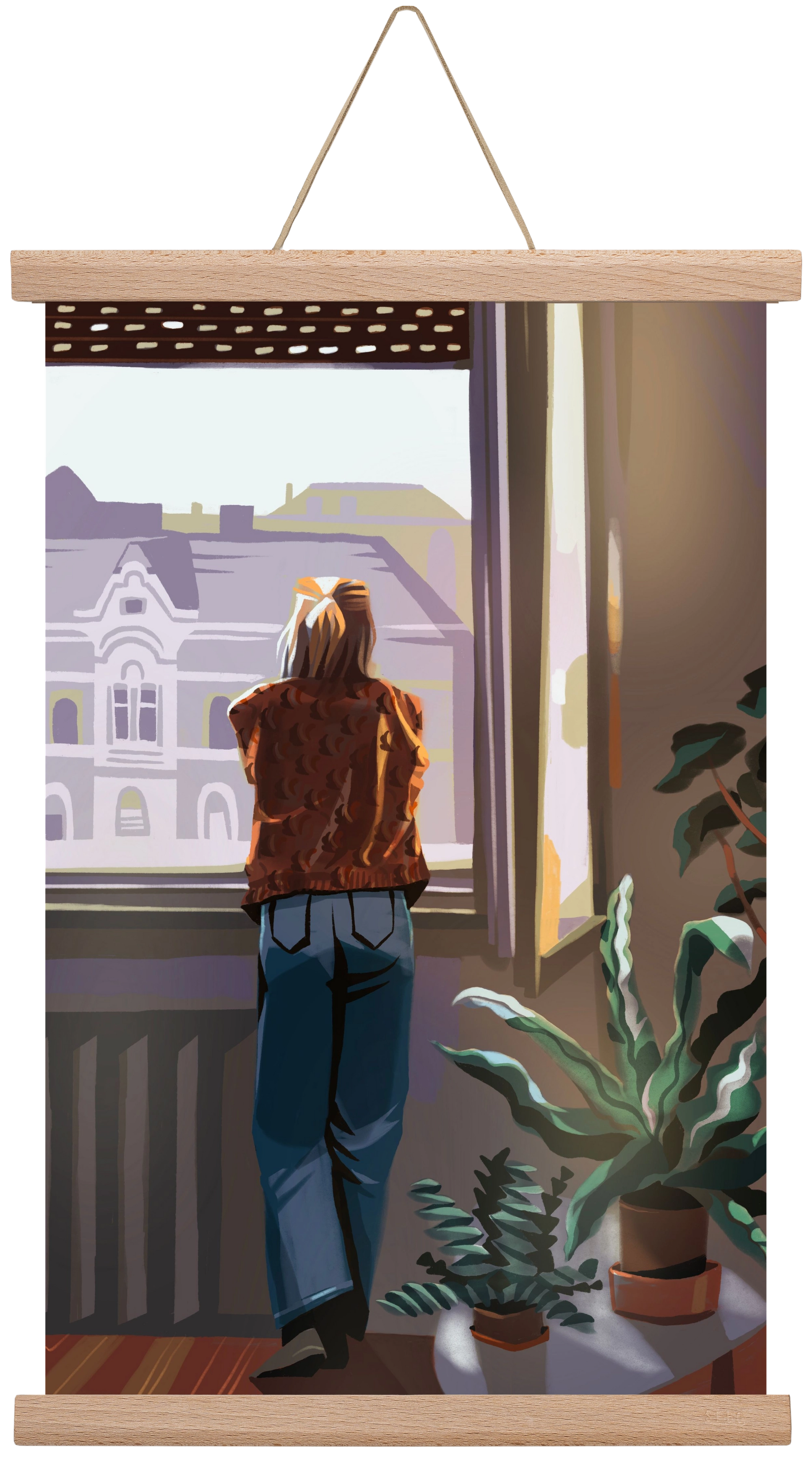 Ablak, 30x45 cm (30x45 cm), Tölgy akasztó