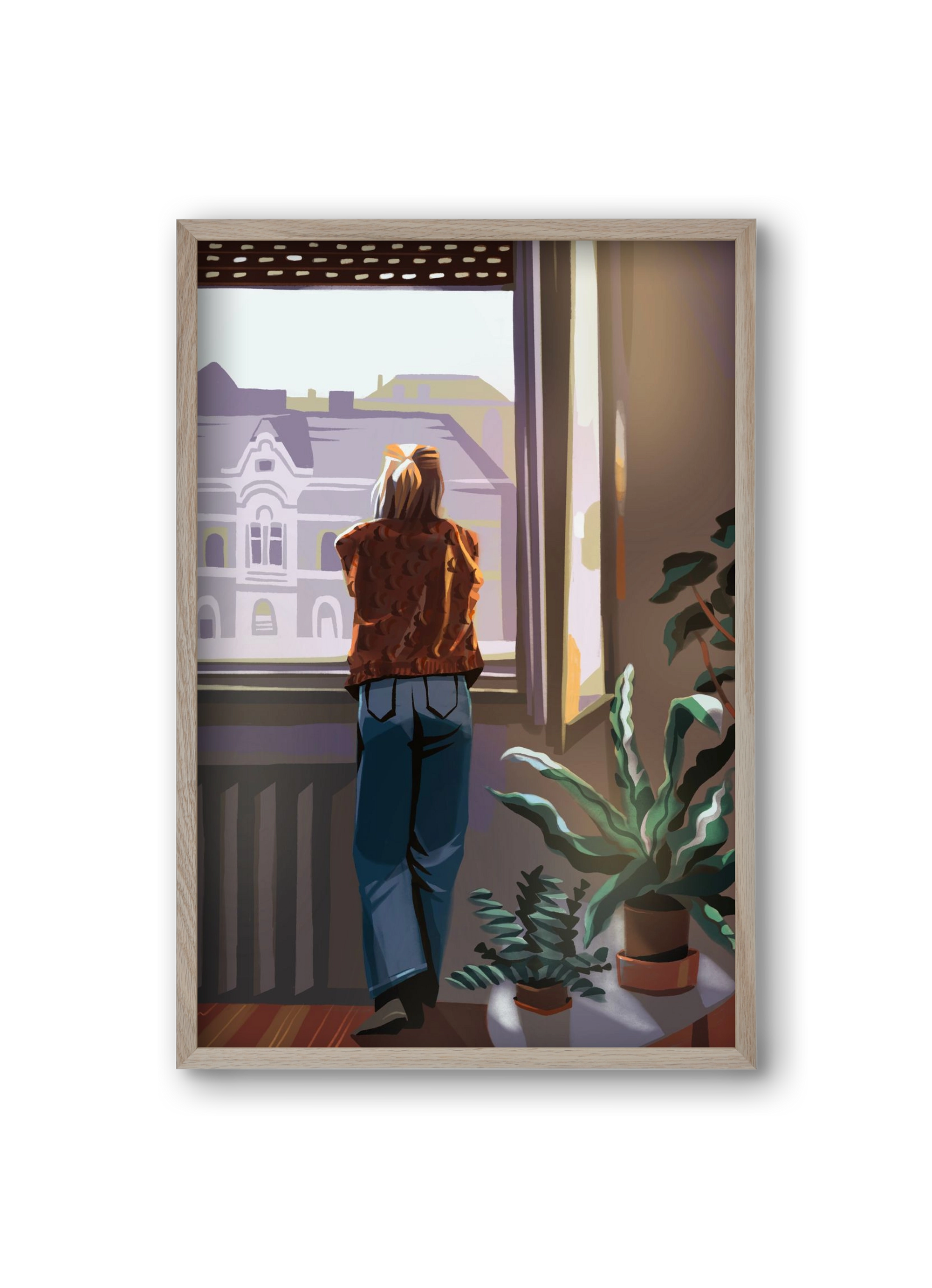 Ablak, 20x30 cm (20x30 cm), Tölgy keret