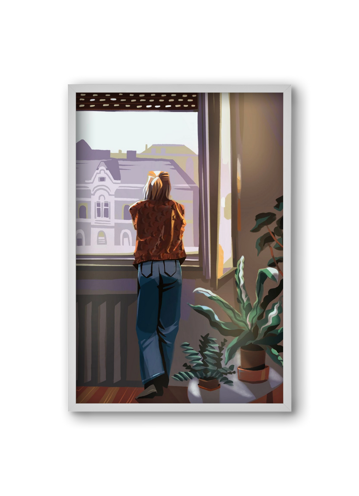 Ablak, 20x30 cm (20x30 cm), Fehér keret