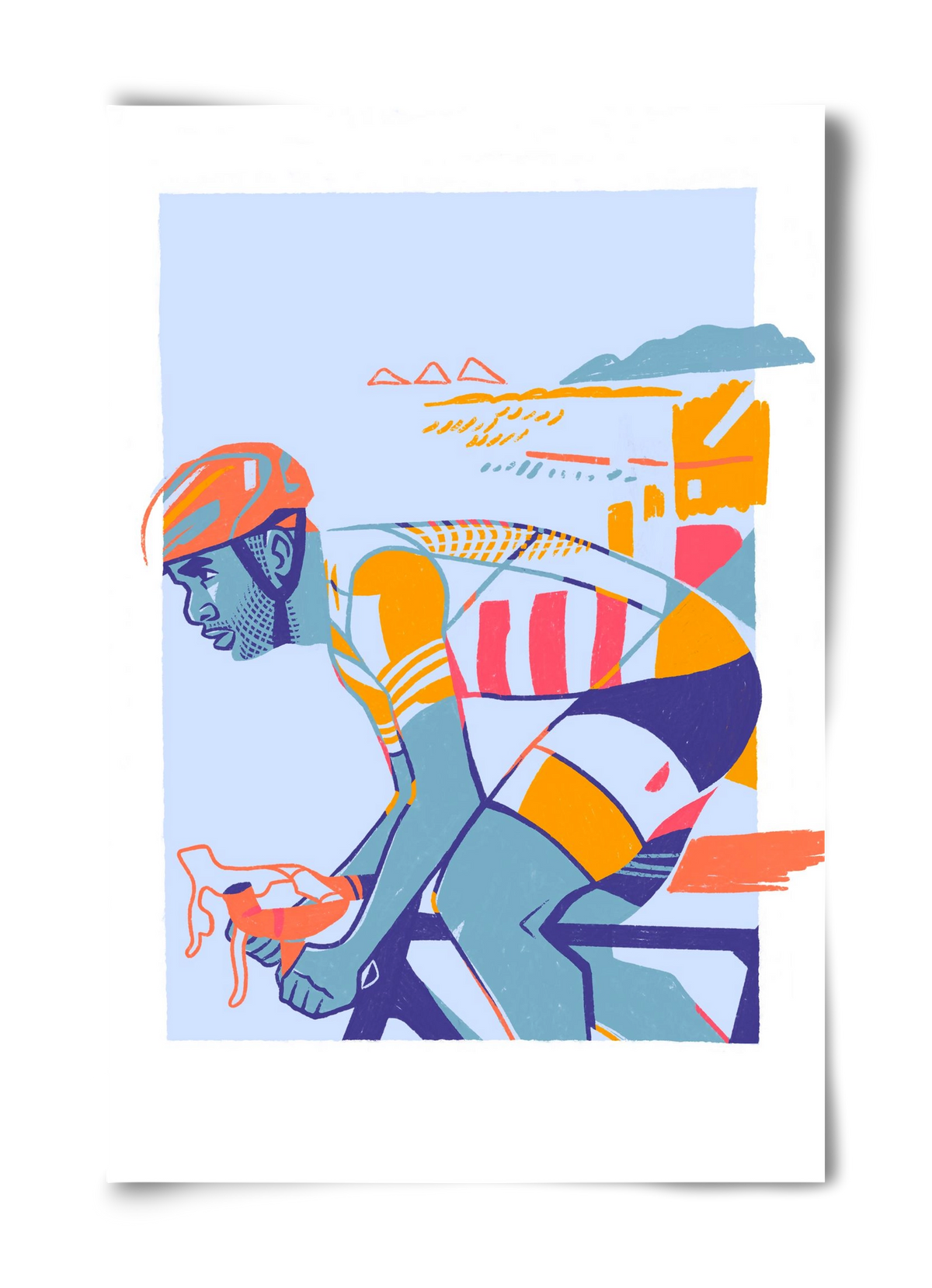 Cyclist, 40x60 cm, Keret nélkül