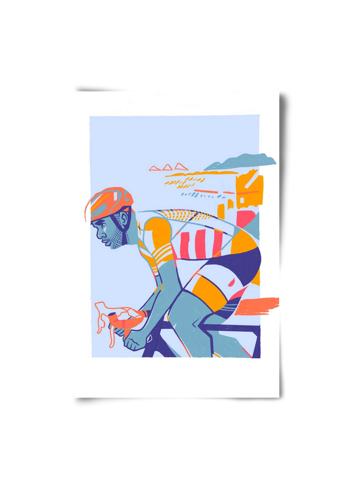 Cyclist, 20x30 cm, Keret nélkül