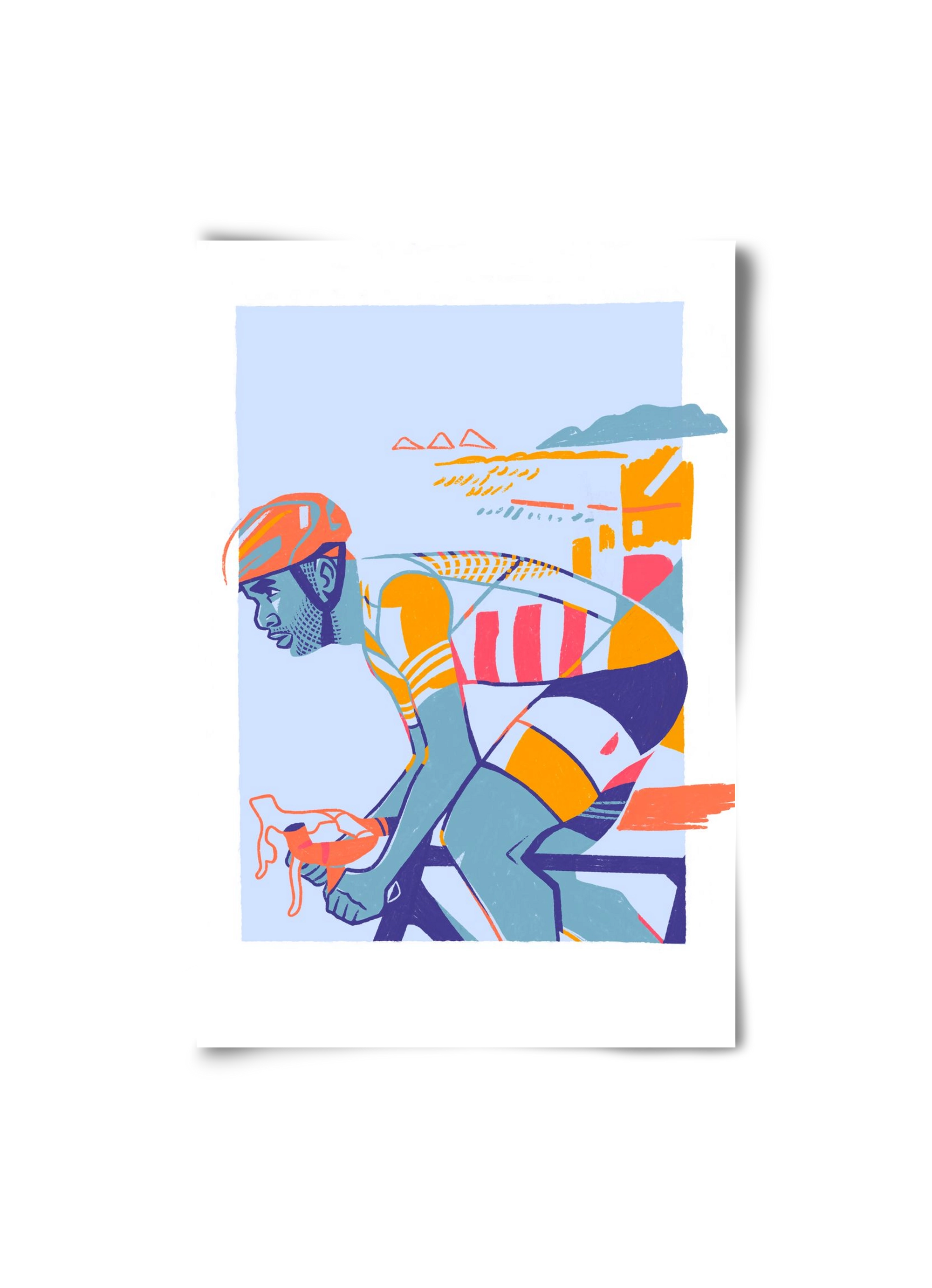 Cyclist, 20x30 cm, Keret nélkül