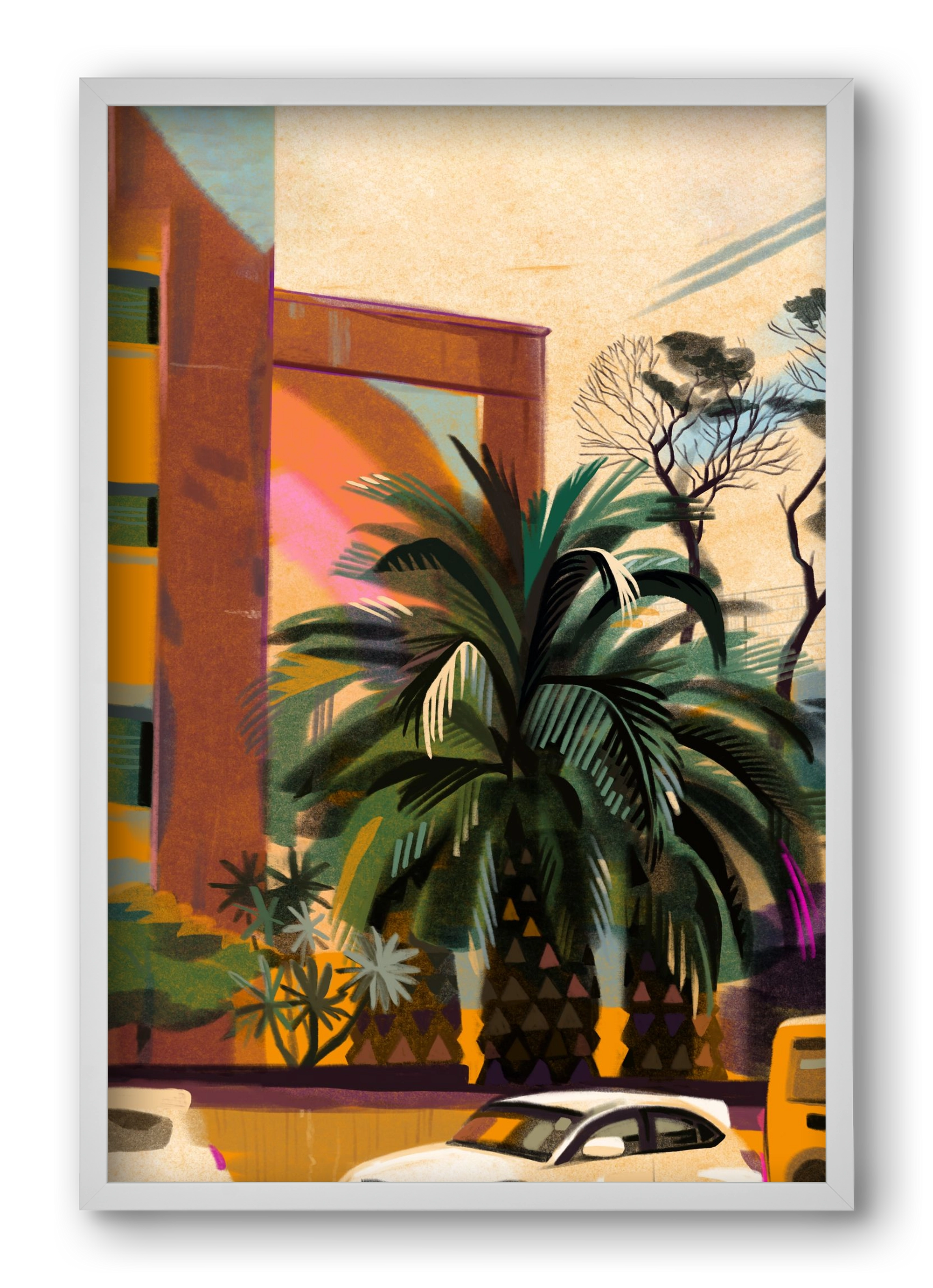 Tenerife, 40x60 cm (40x60 cm), Fehér keret