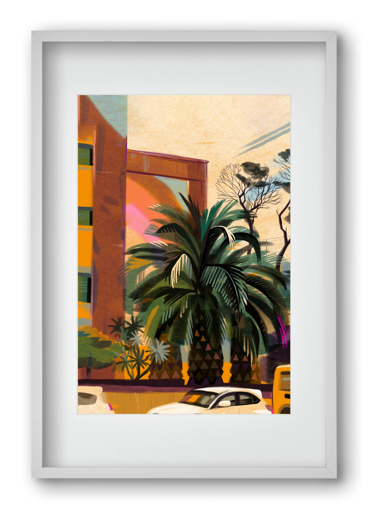 Tenerife, 40x60 cm (30x45 cm), Fehér keret, paszpartuval