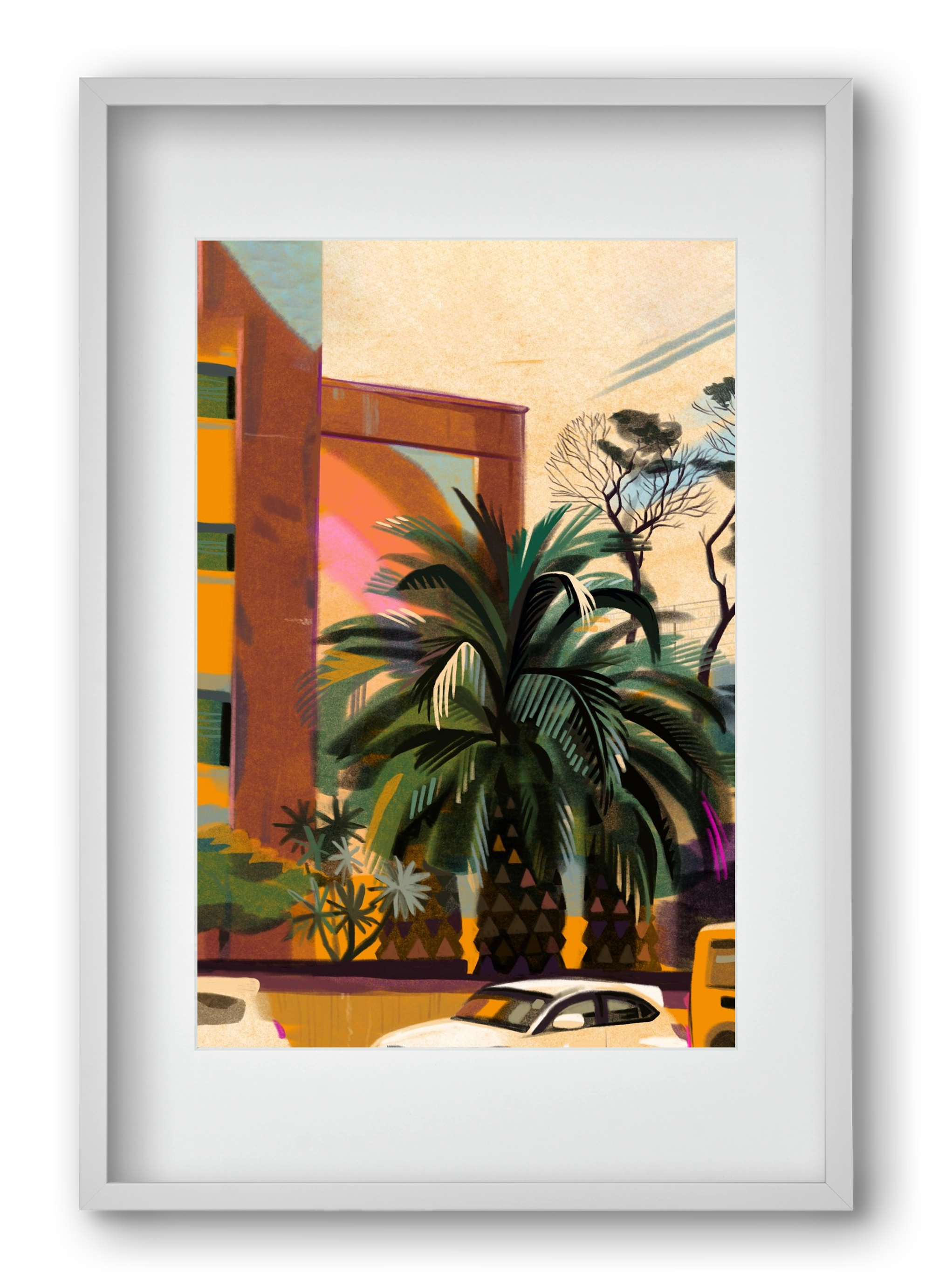 Tenerife, 40x60 cm (30x45 cm), Fehér keret, paszpartuval