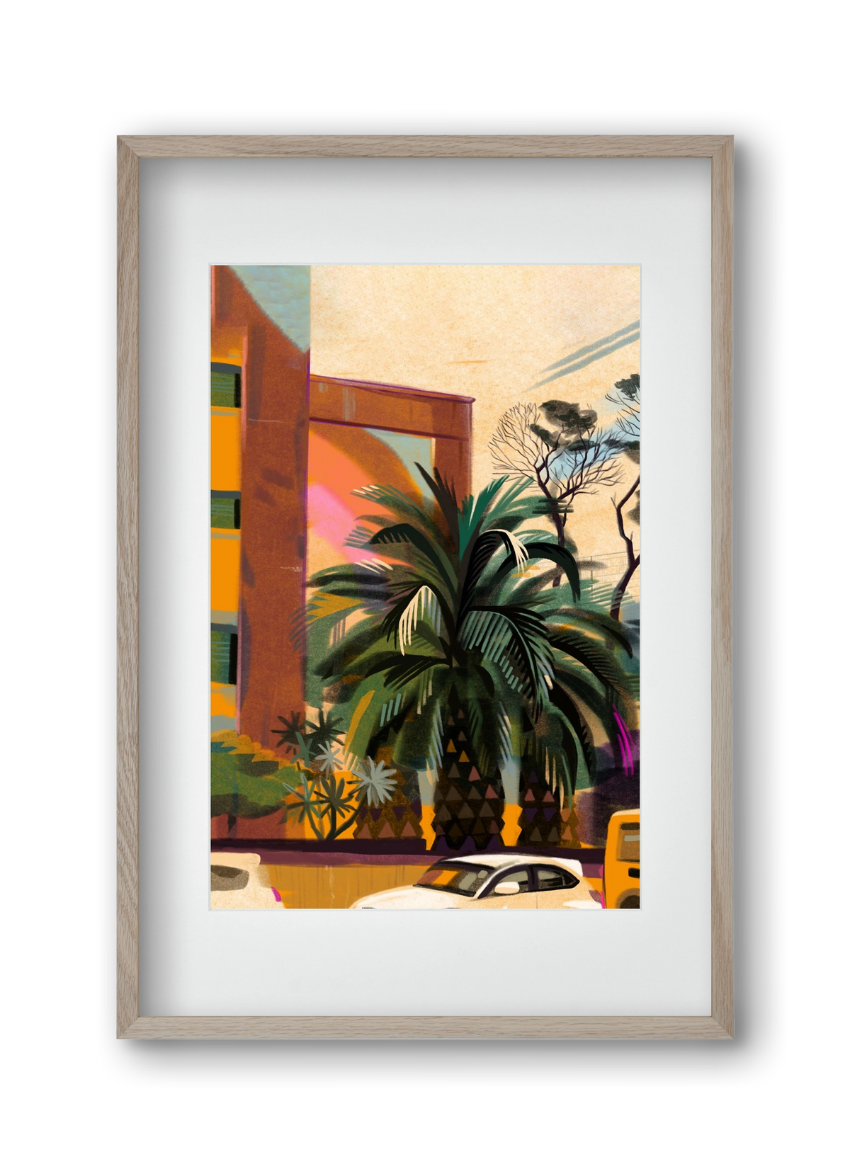 Tenerife, 30x45 cm (20x30 cm), Tölgy keret, paszpartuval