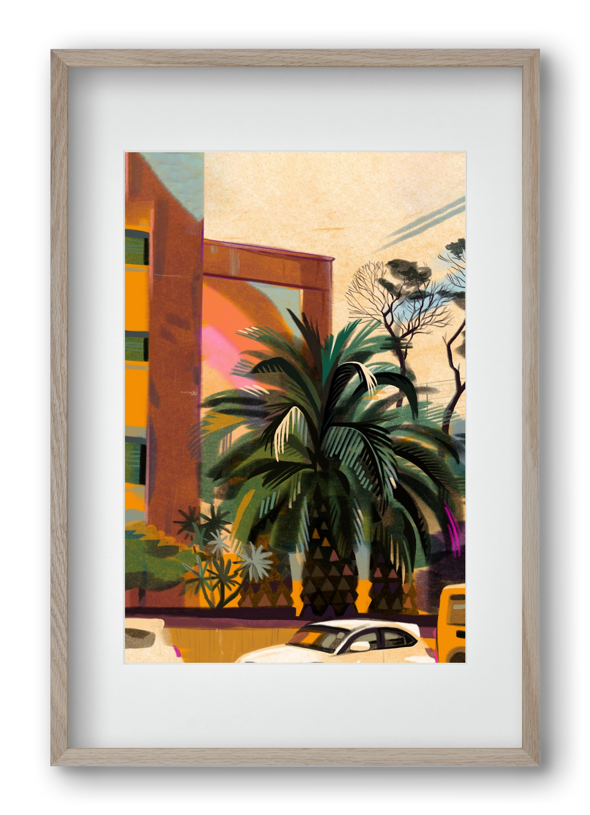 Tenerife, 40x60 cm (30x45 cm), Tölgy keret, paszpartuval