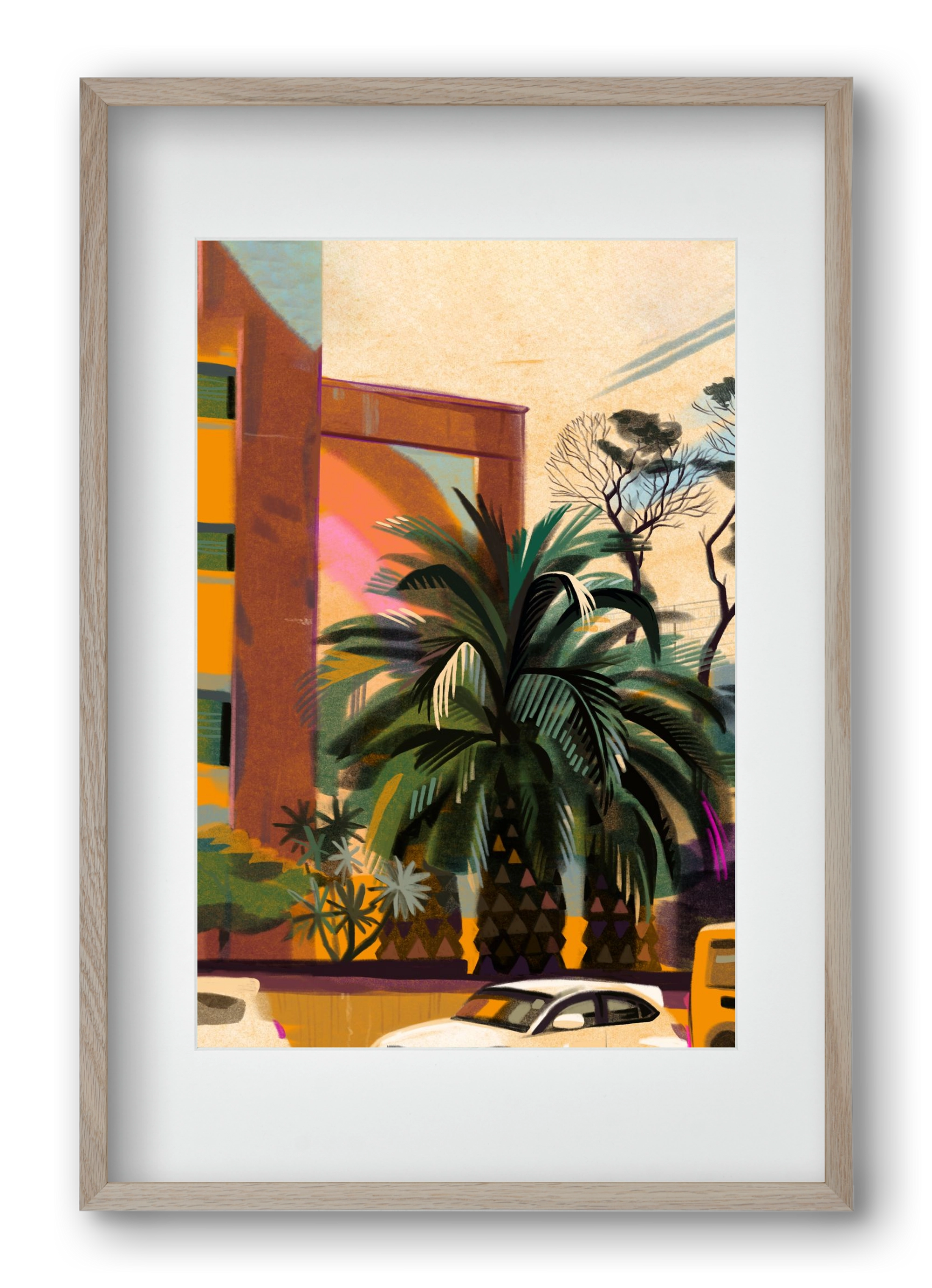 Tenerife, 40x60 cm (30x45 cm), Tölgy keret, paszpartuval