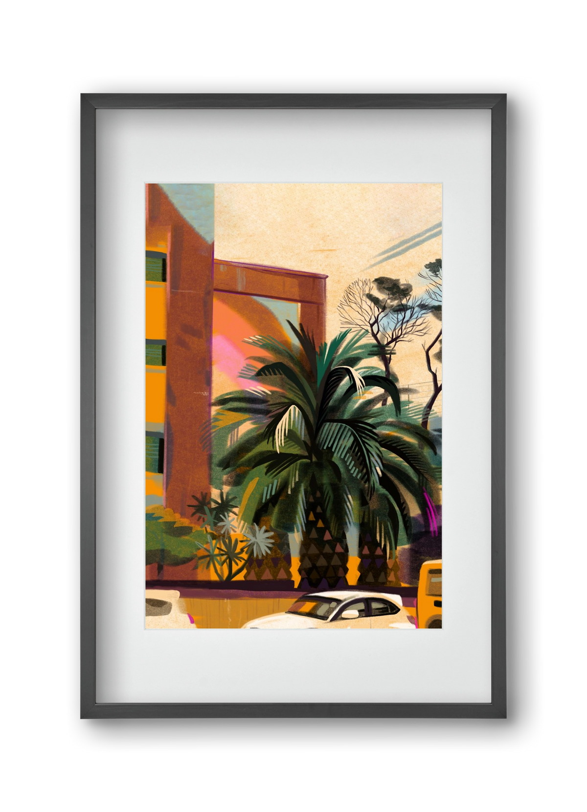 Tenerife, 30x45 cm (20x30 cm), Fekete keret, paszpartuval