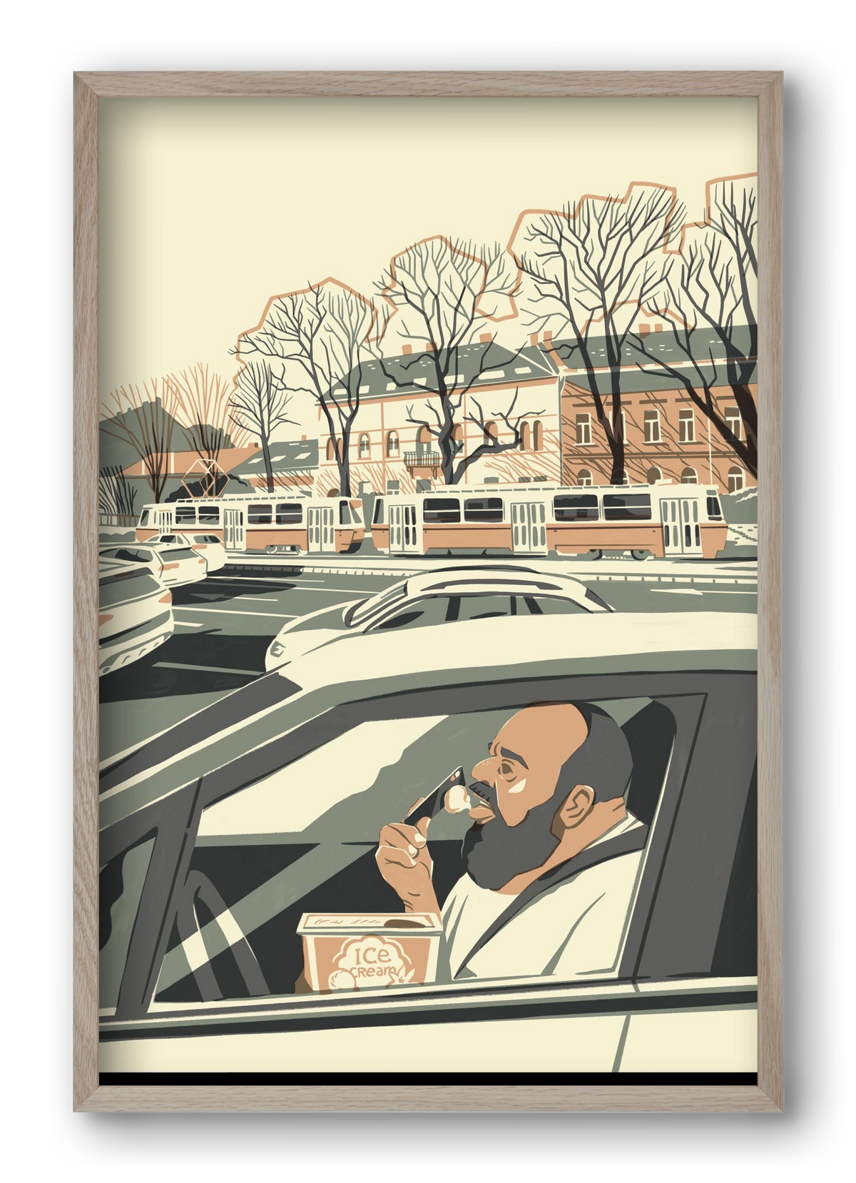 Mastercard, 40x60 cm (40x60 cm), Tölgy keret