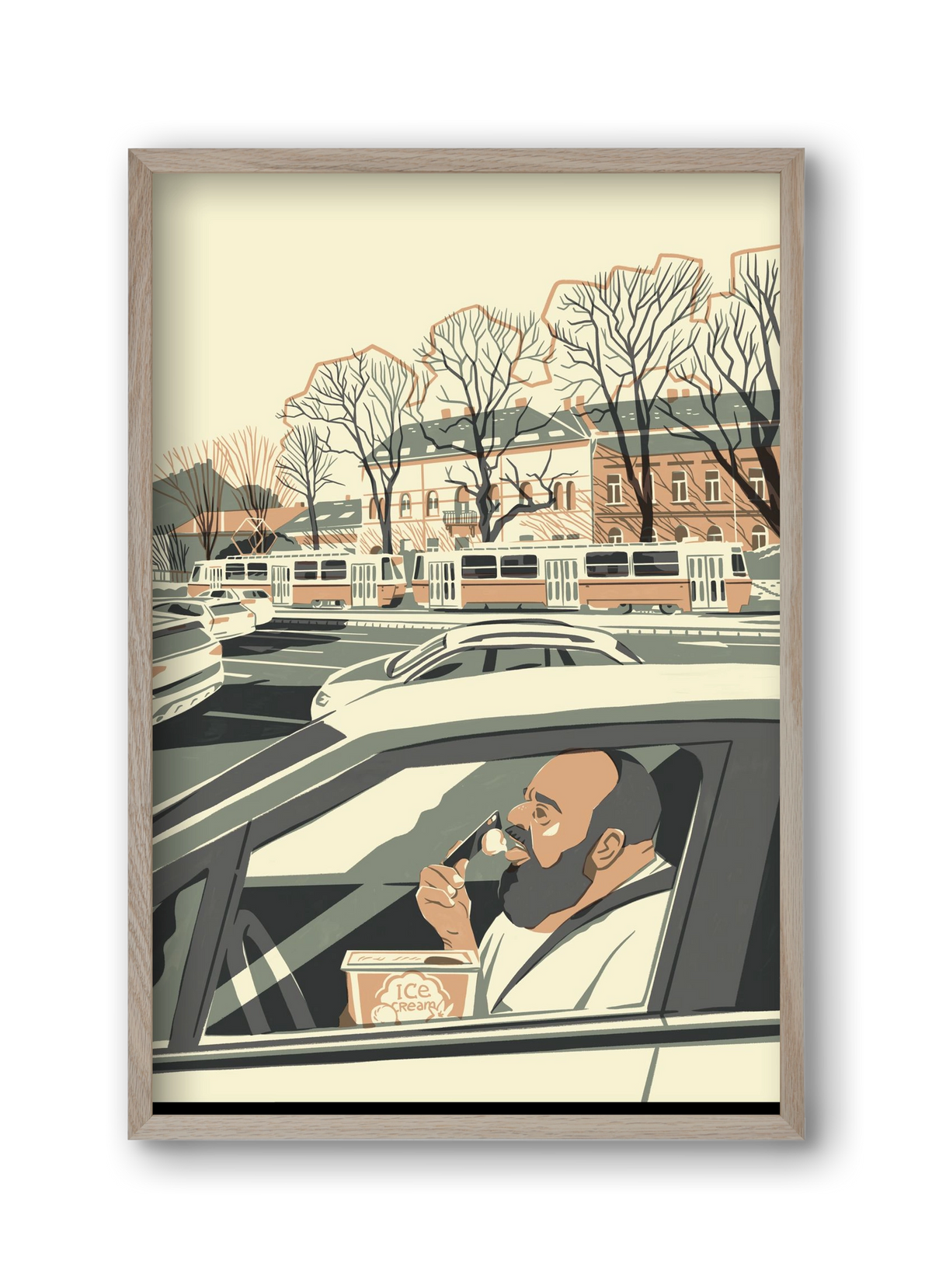 Mastercard, 30x45 cm (30x45 cm), Tölgy keret