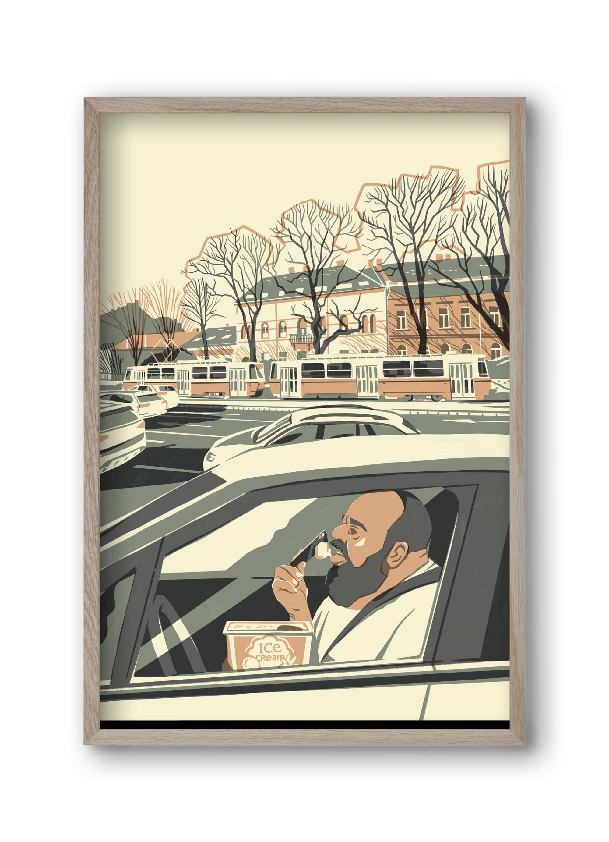 Mastercard, 30x45 cm (30x45 cm), Tölgy keret