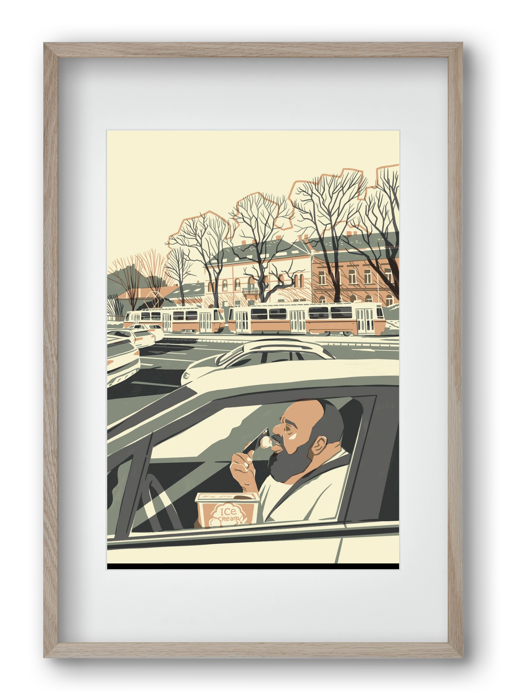 Mastercard, 40x60 cm (30x45 cm), Tölgy keret, paszpartuval