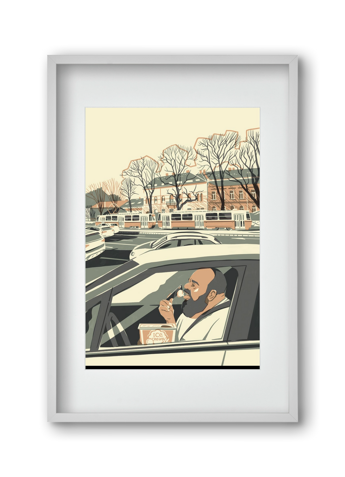 Mastercard, 30x45 cm (20x30 cm), Fehér keret, paszpartuval