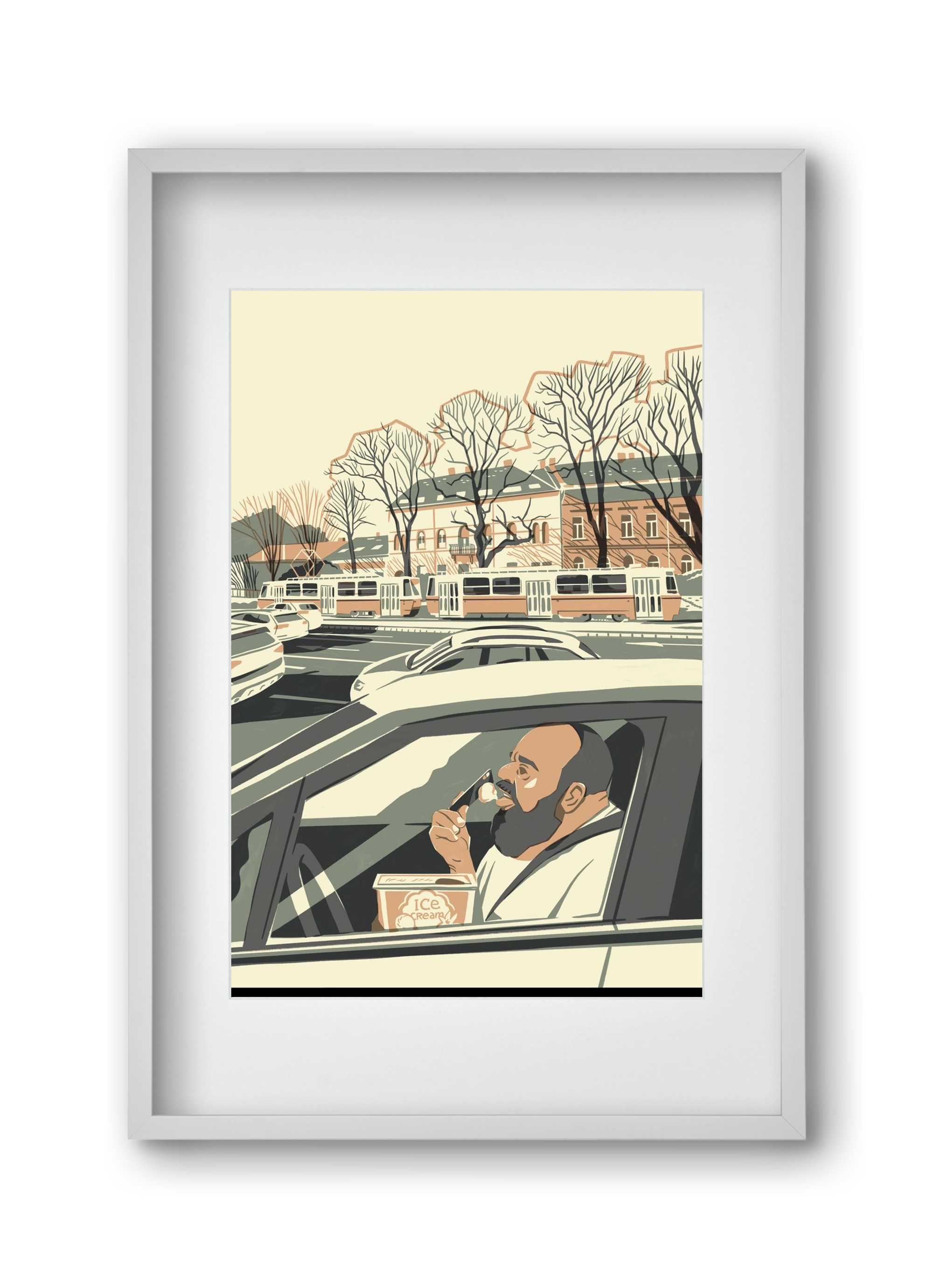 Mastercard, 30x45 cm (20x30 cm), Fehér keret, paszpartuval