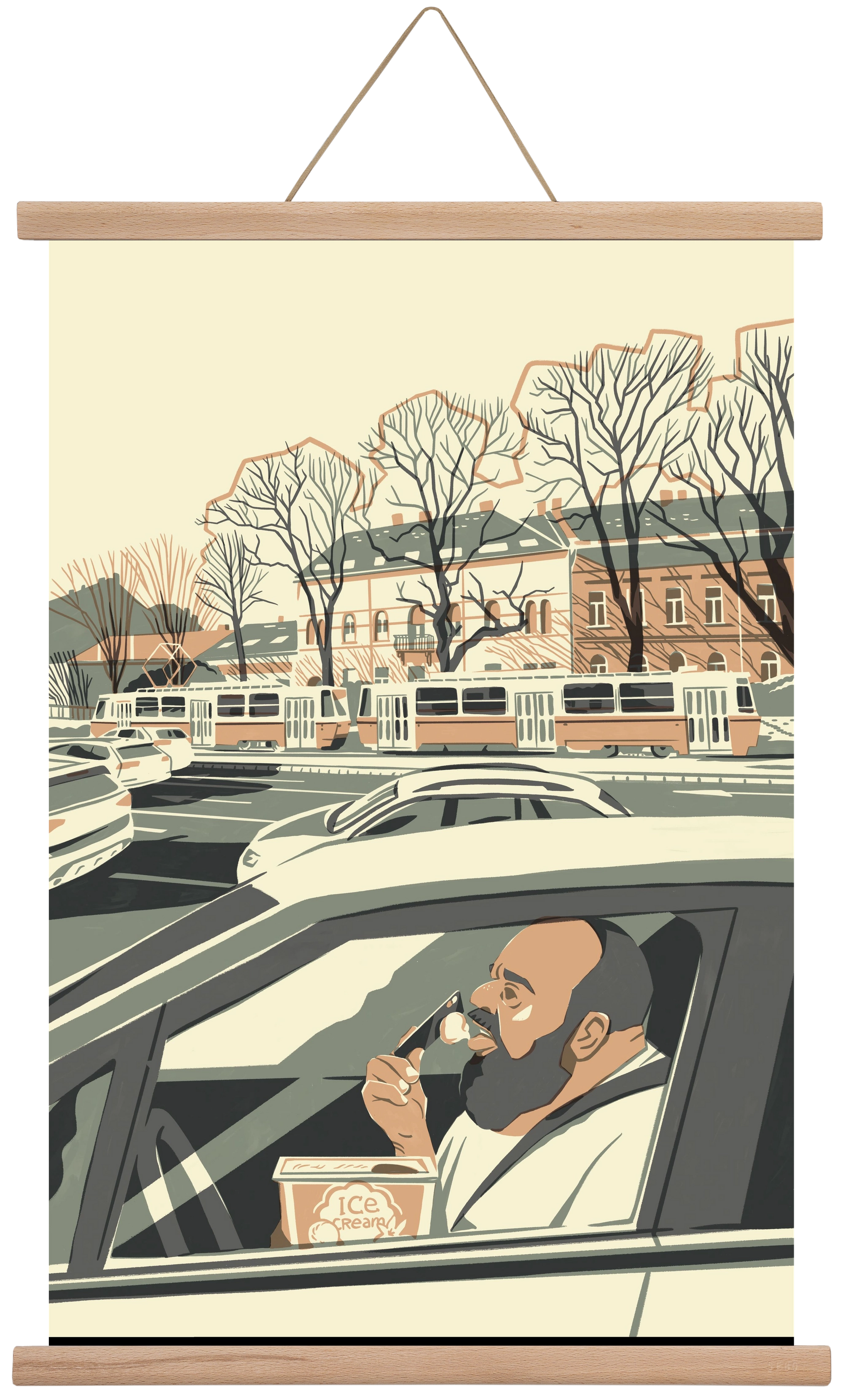 Mastercard, 40x60 cm (40x60 cm), Tölgy akasztó