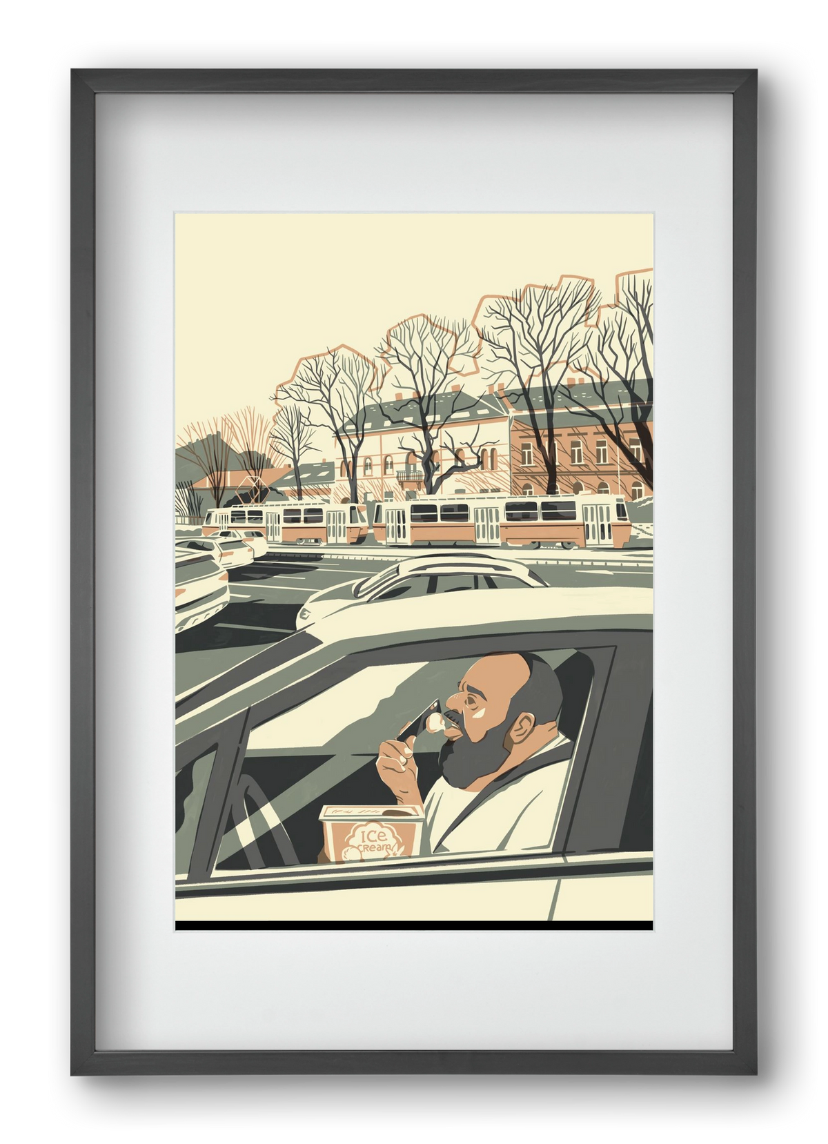 Mastercard, 40x60 cm (30x45 cm), Fekete keret, paszpartuval