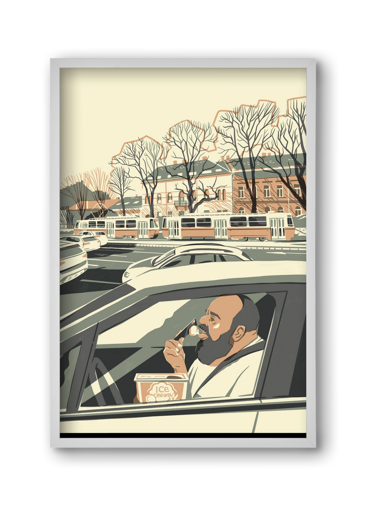 Mastercard, 30x45 cm (30x45 cm), Fehér keret