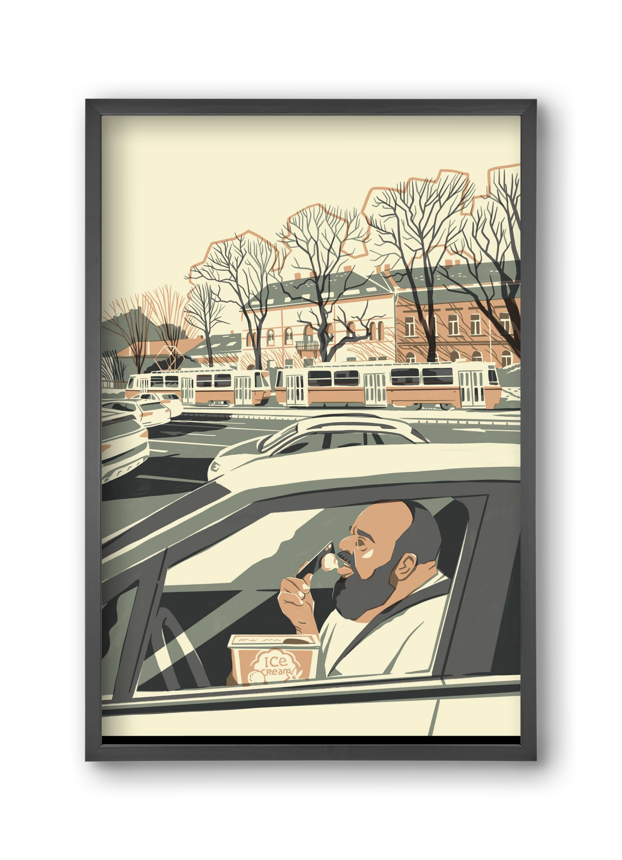 Mastercard, 30x45 cm (30x45 cm), Fekete keret