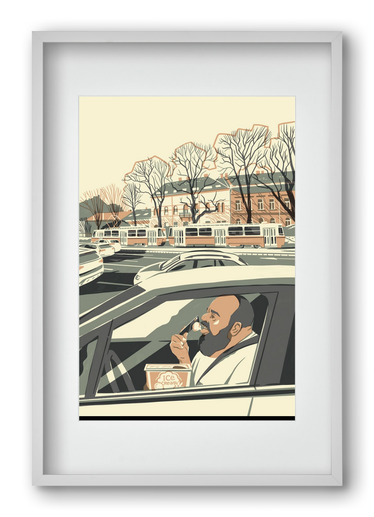 Mastercard, 40x60 cm (30x45 cm), Fehér keret, paszpartuval