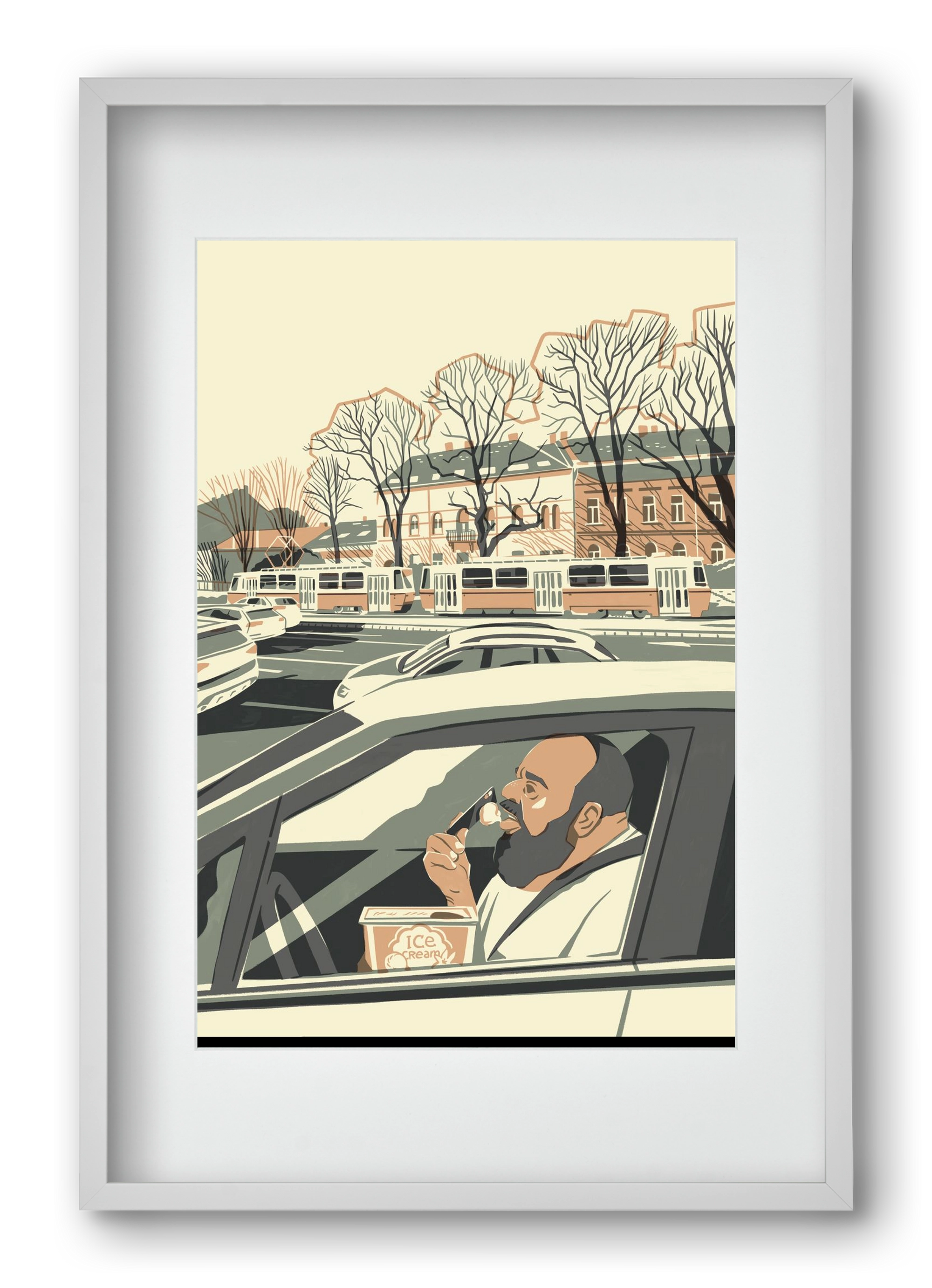 Mastercard, 40x60 cm (30x45 cm), Fehér keret, paszpartuval