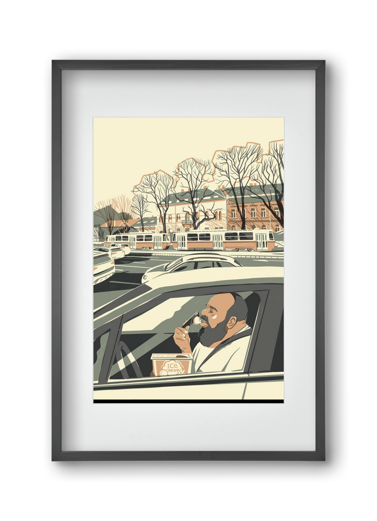 Mastercard, 30x45 cm (20x30 cm), Fekete keret, paszpartuval