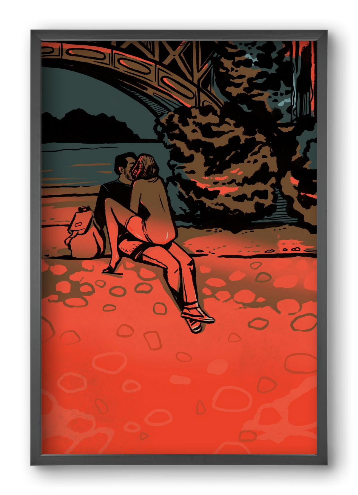 Margitsziget (B sorozat), 40x60 cm (40x60 cm), Fekete keret