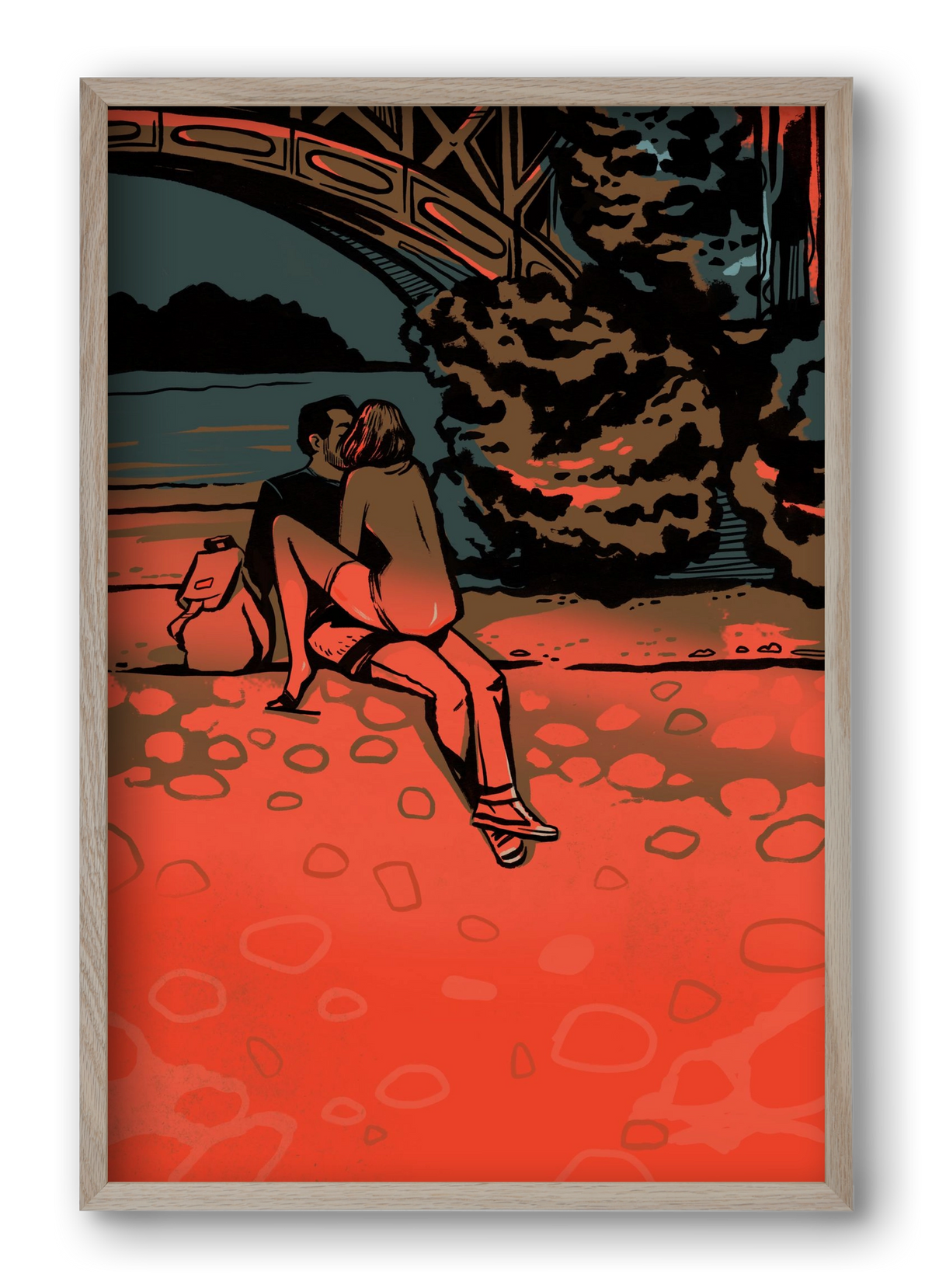 Margitsziget (B sorozat), 40x60 cm (40x60 cm), Tölgy keret