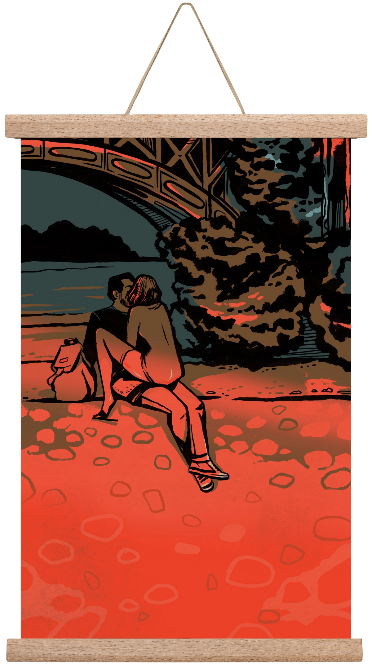 Margitsziget (B sorozat), 30x45 cm (30x45 cm), Tölgy akasztó