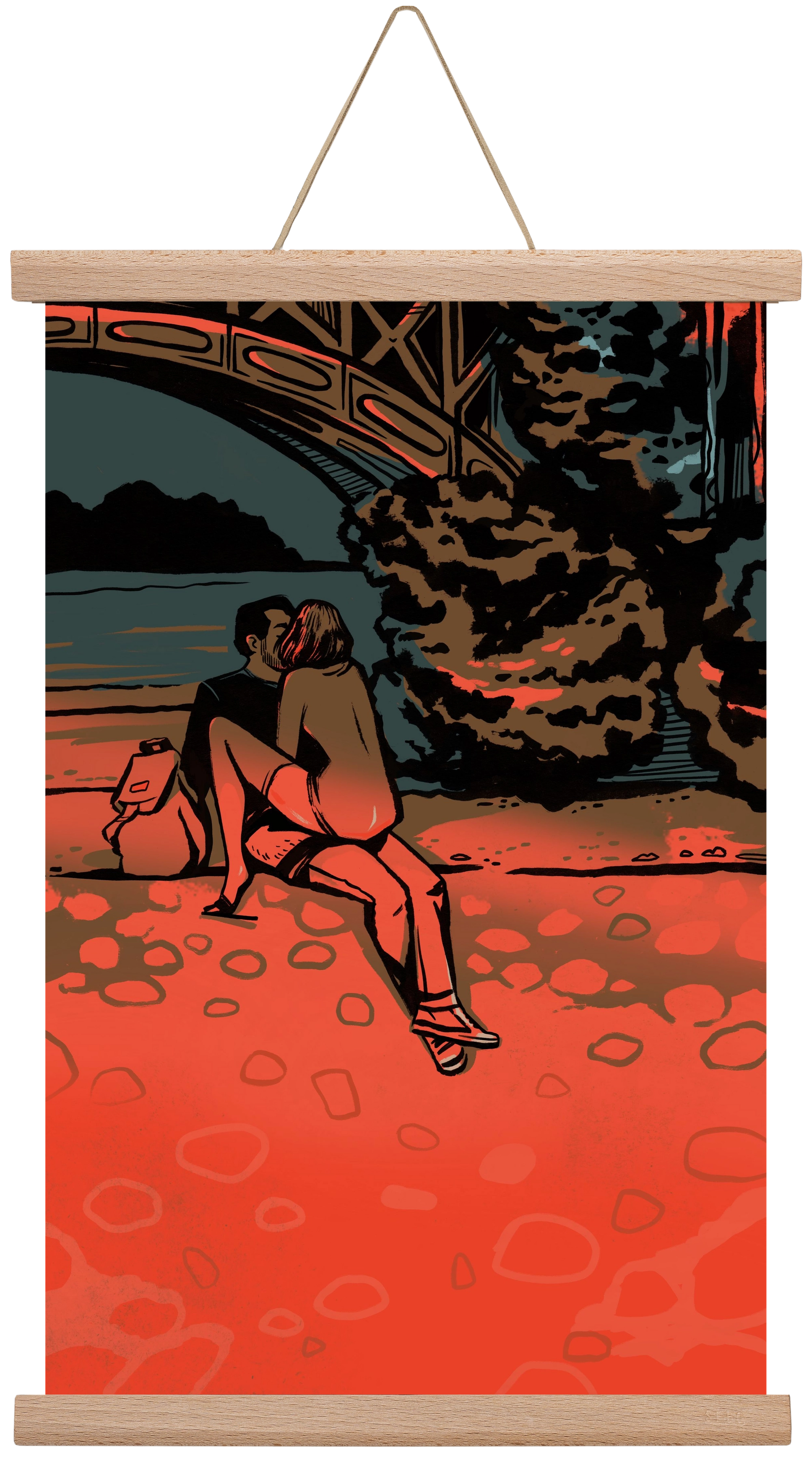 Margitsziget (B sorozat), 30x45 cm (30x45 cm), Tölgy akasztó