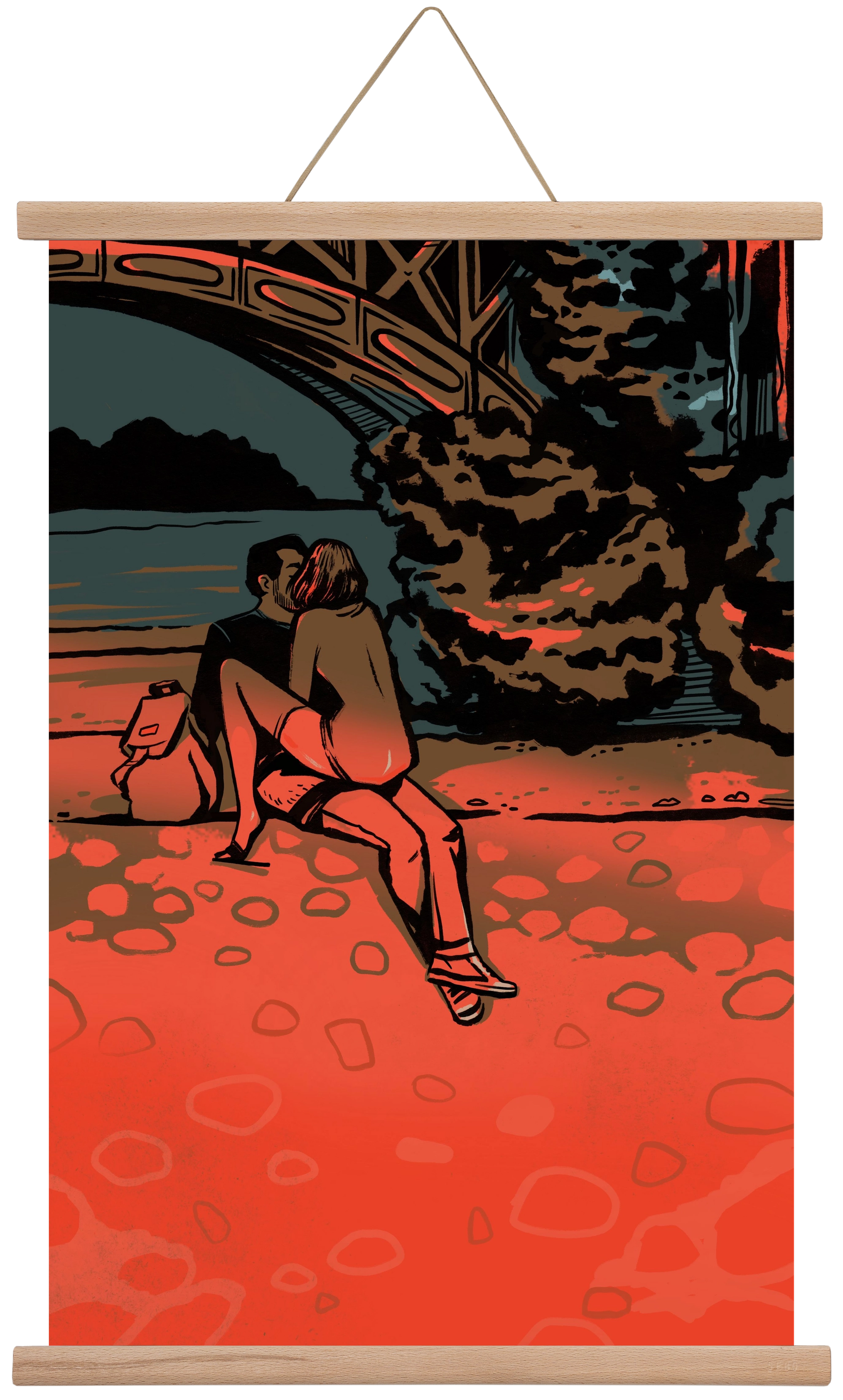 Margitsziget (B sorozat), 40x60 cm (40x60 cm), Tölgy akasztó