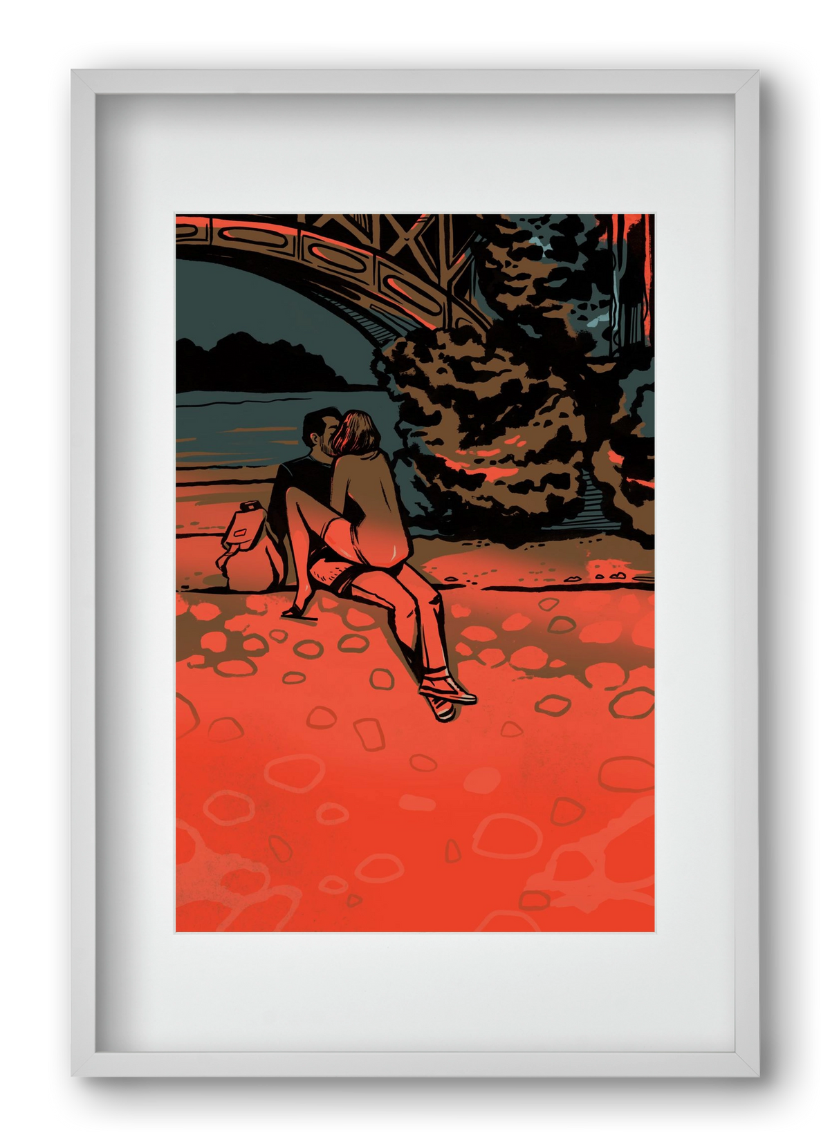 Margitsziget (B sorozat), 40x60 cm (30x45 cm), Fehér keret, paszpartuval