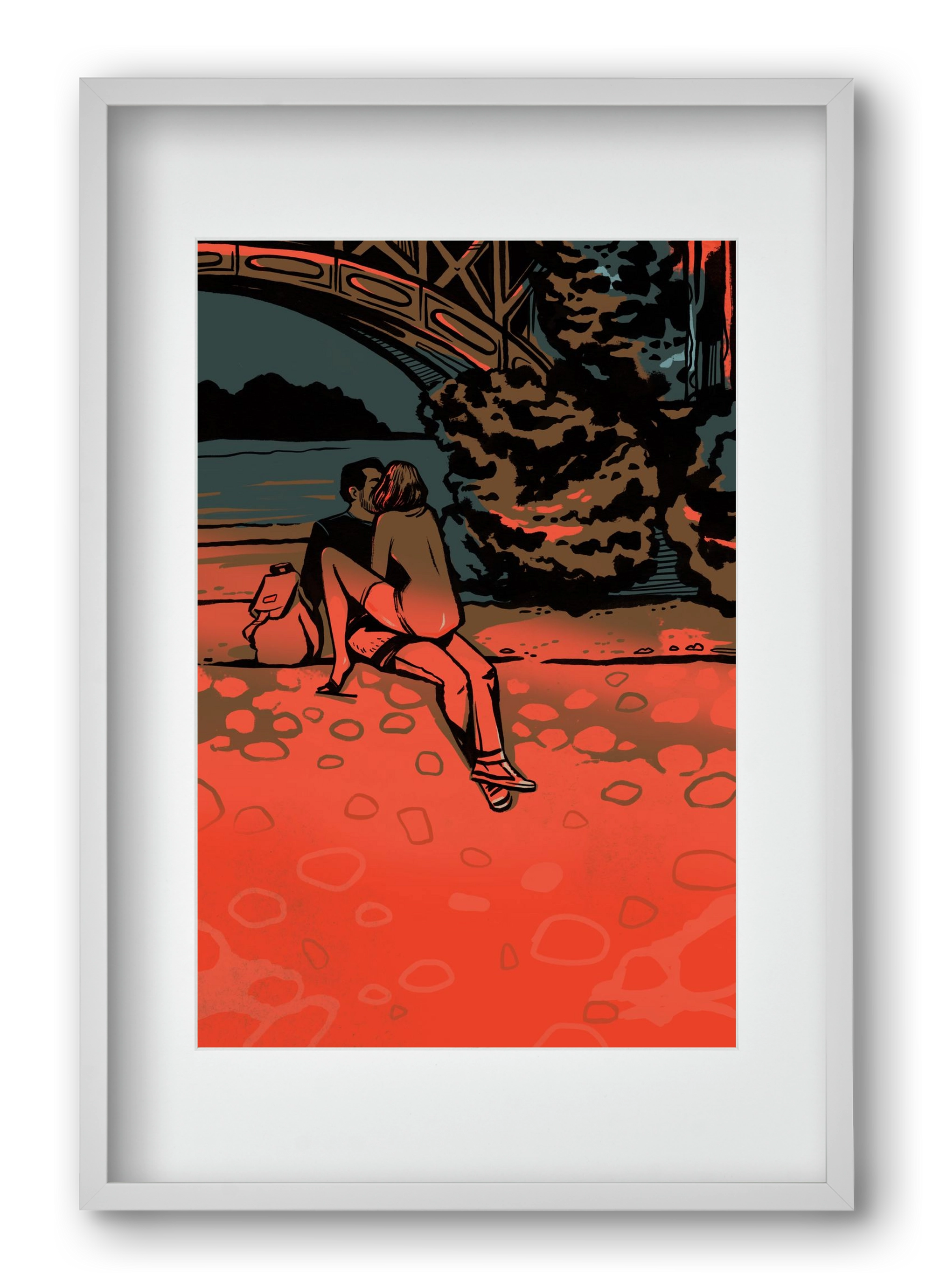 Margitsziget (B sorozat), 40x60 cm (30x45 cm), Fehér keret, paszpartuval