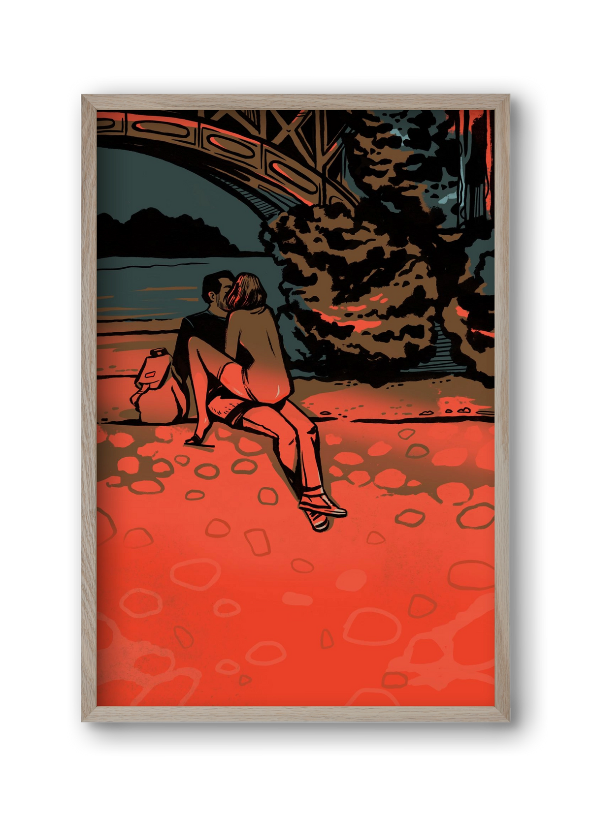 Margitsziget (B sorozat), 30x45 cm (30x45 cm), Tölgy keret