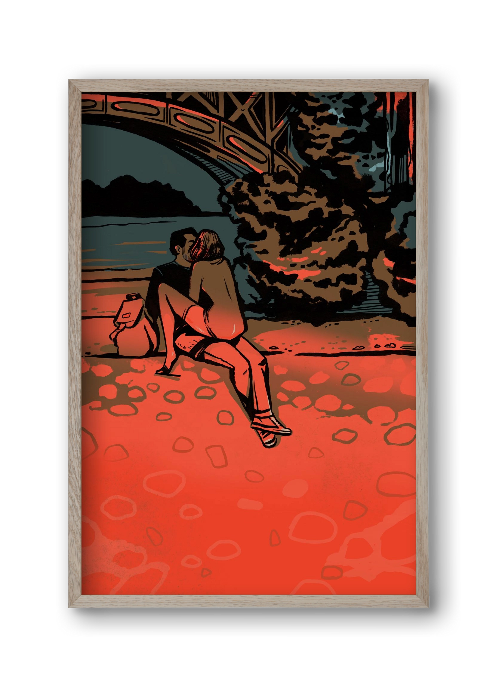 Margitsziget (B sorozat), 30x45 cm (30x45 cm), Tölgy keret