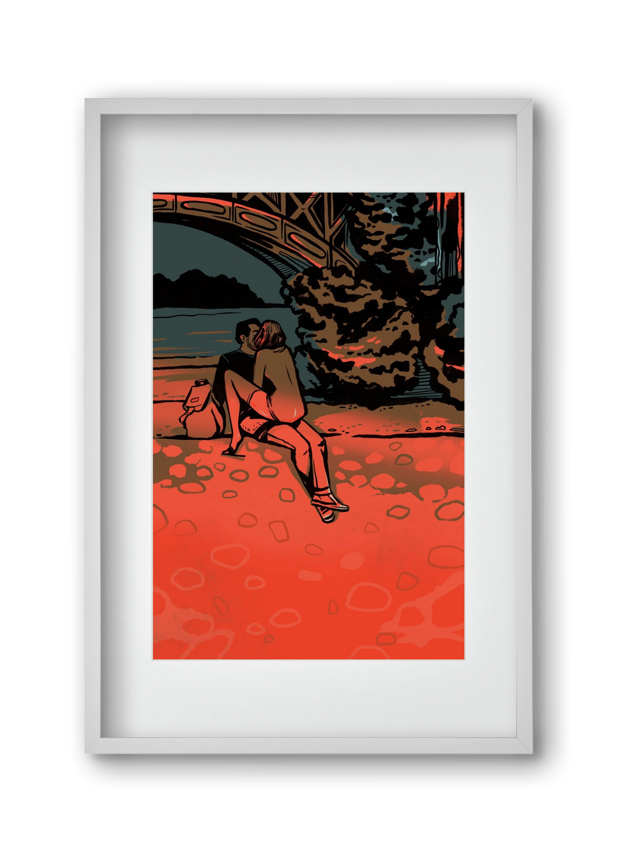 Margitsziget (B sorozat), 30x45 cm (20x30 cm), Fehér keret, paszpartuval