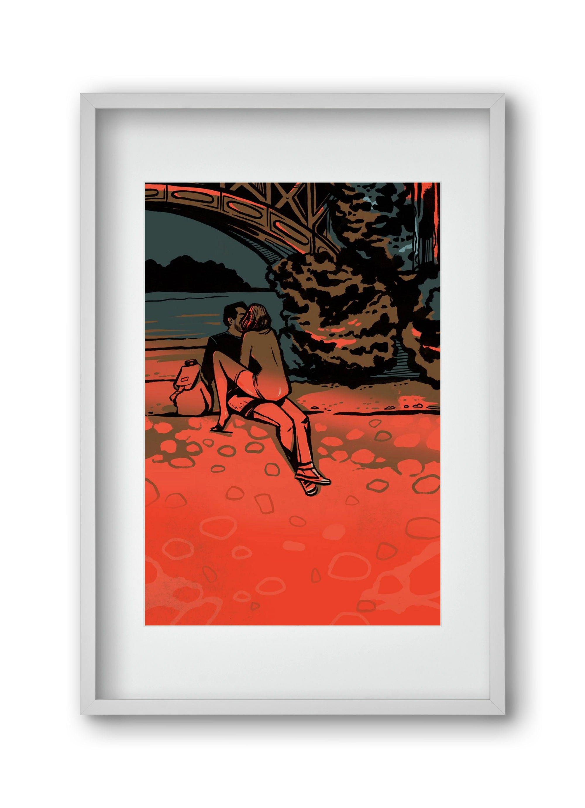 Margitsziget (B sorozat), 30x45 cm (20x30 cm), Fehér keret, paszpartuval