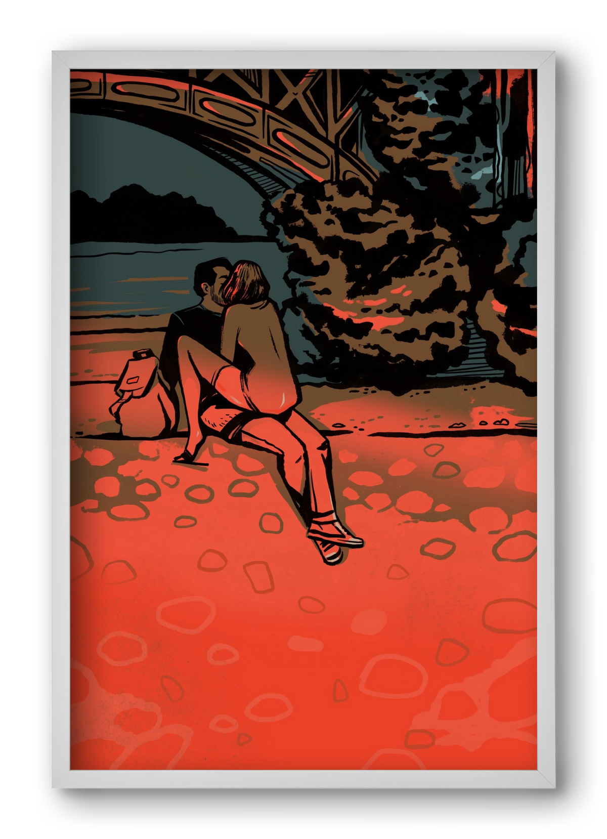 Margitsziget (B sorozat), 40x60 cm (40x60 cm), Fehér keret