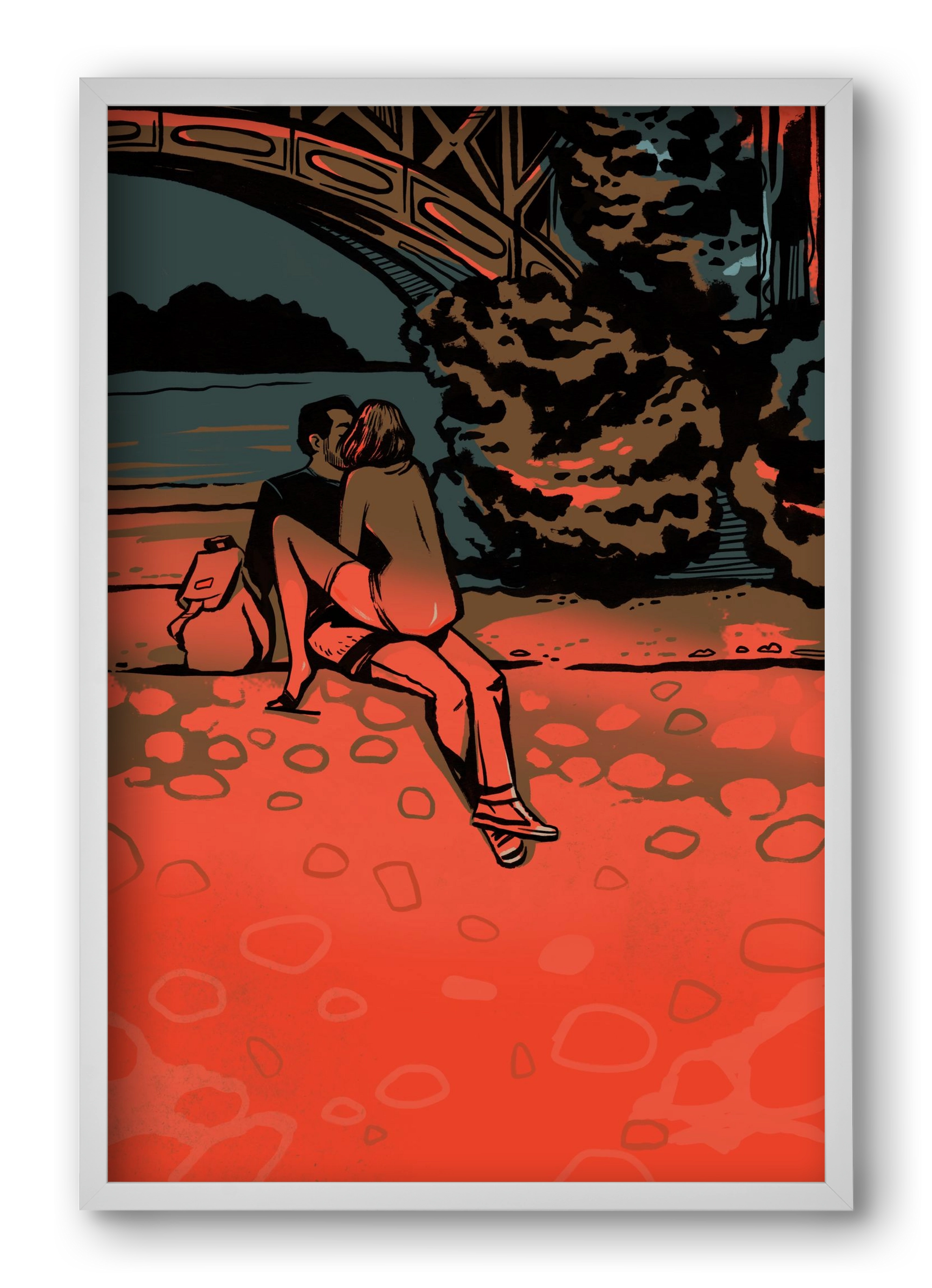 Margitsziget (B sorozat), 40x60 cm (40x60 cm), Fehér keret