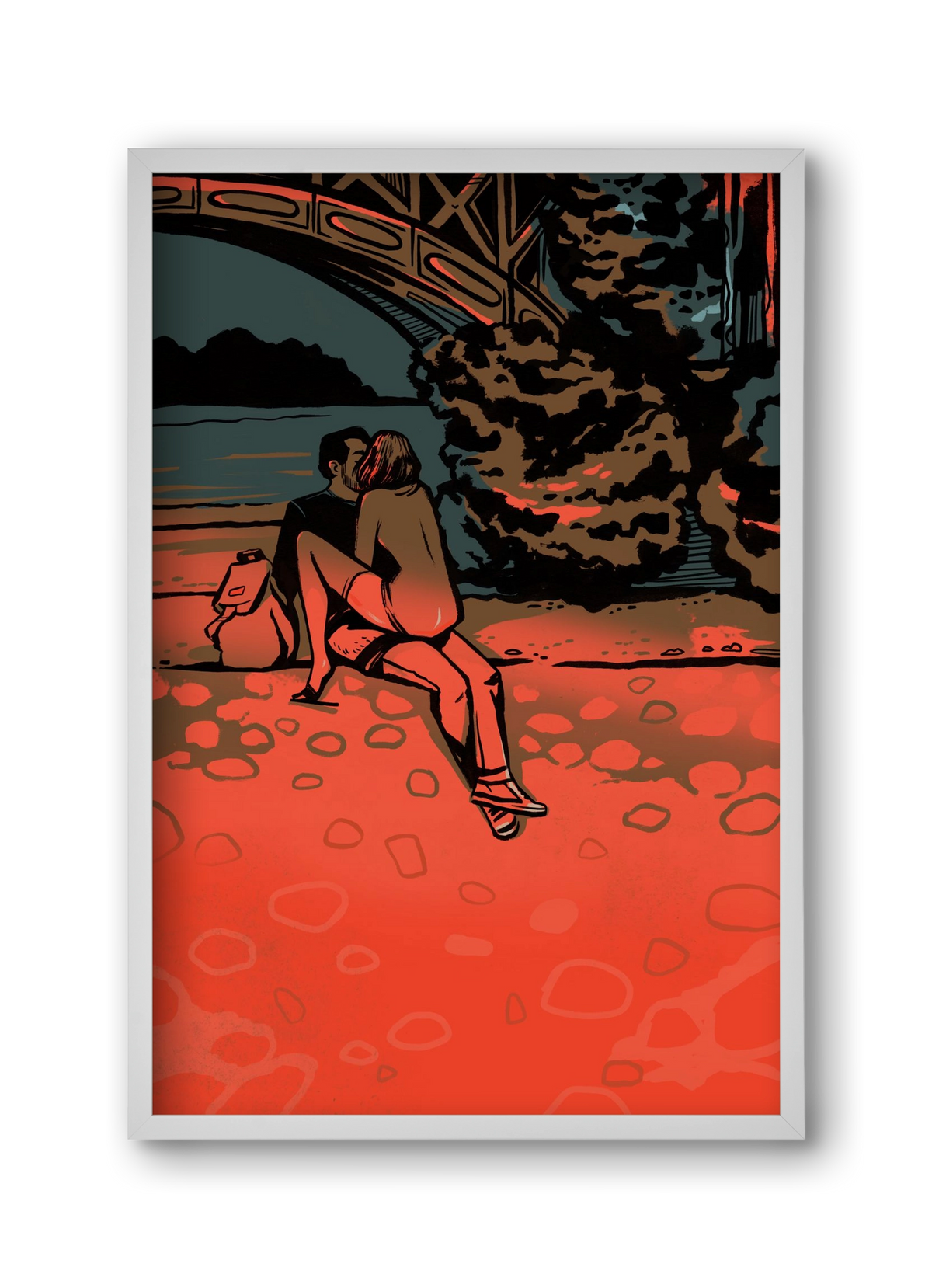 Margitsziget (B sorozat), 30x45 cm (30x45 cm), Fehér keret