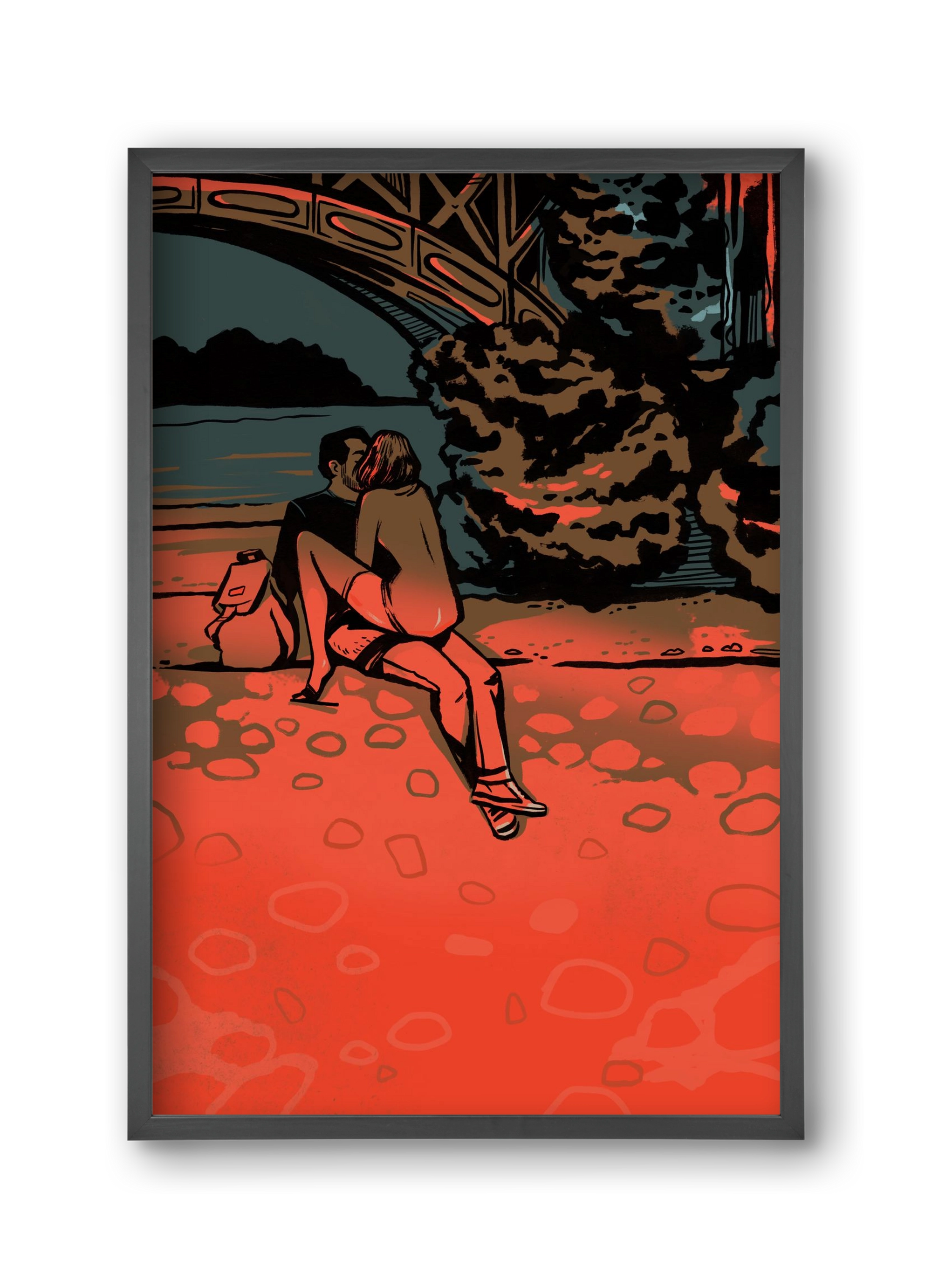 Margitsziget (B sorozat), 30x45 cm (30x45 cm), Fekete keret