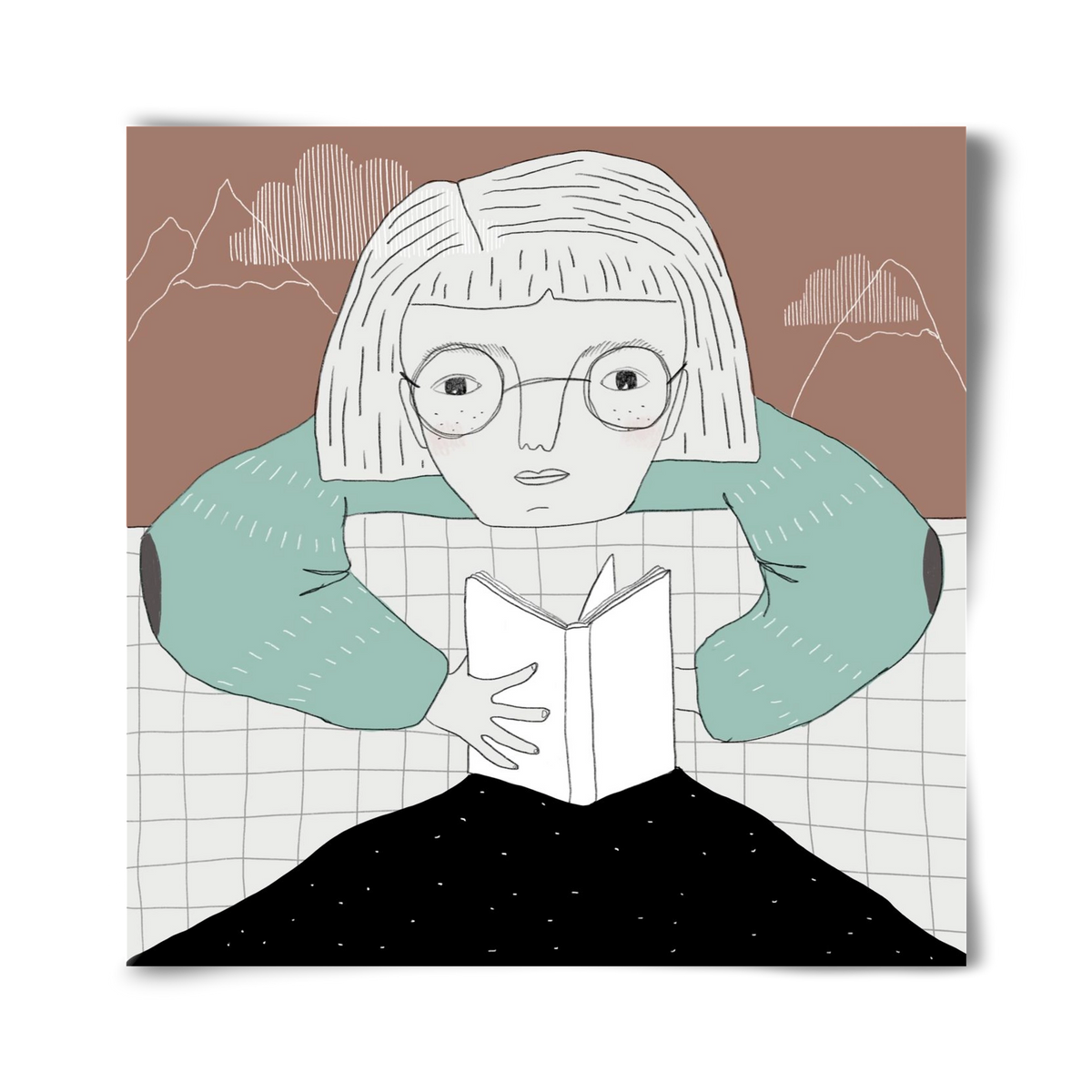 Az Olvasó, 40x40 cm, Keret nélkül