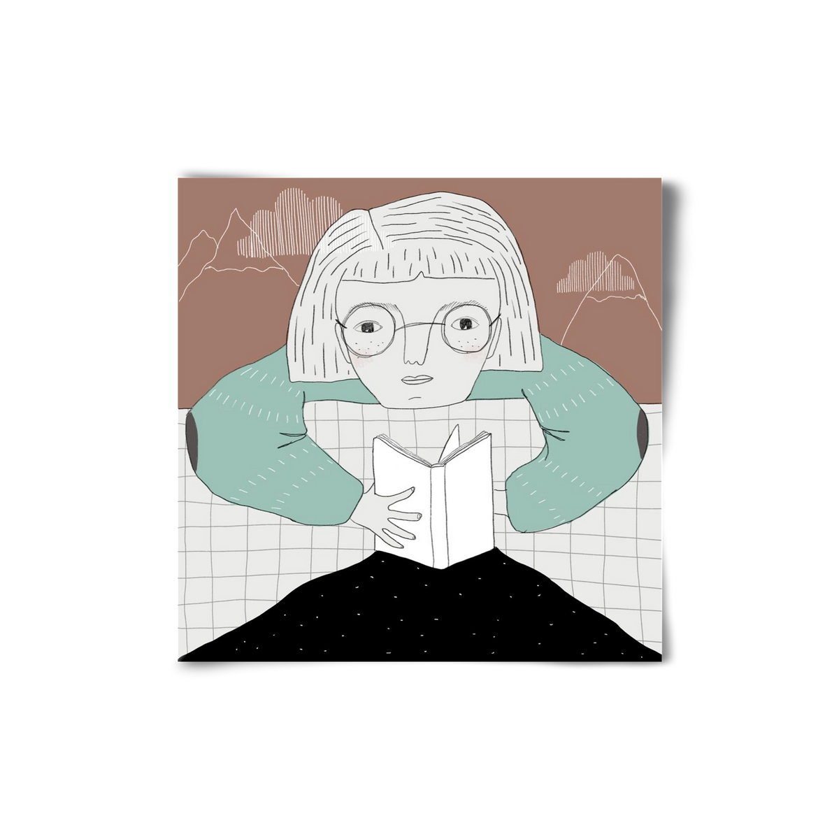 Az Olvasó, 20x20 cm, Keret nélkül