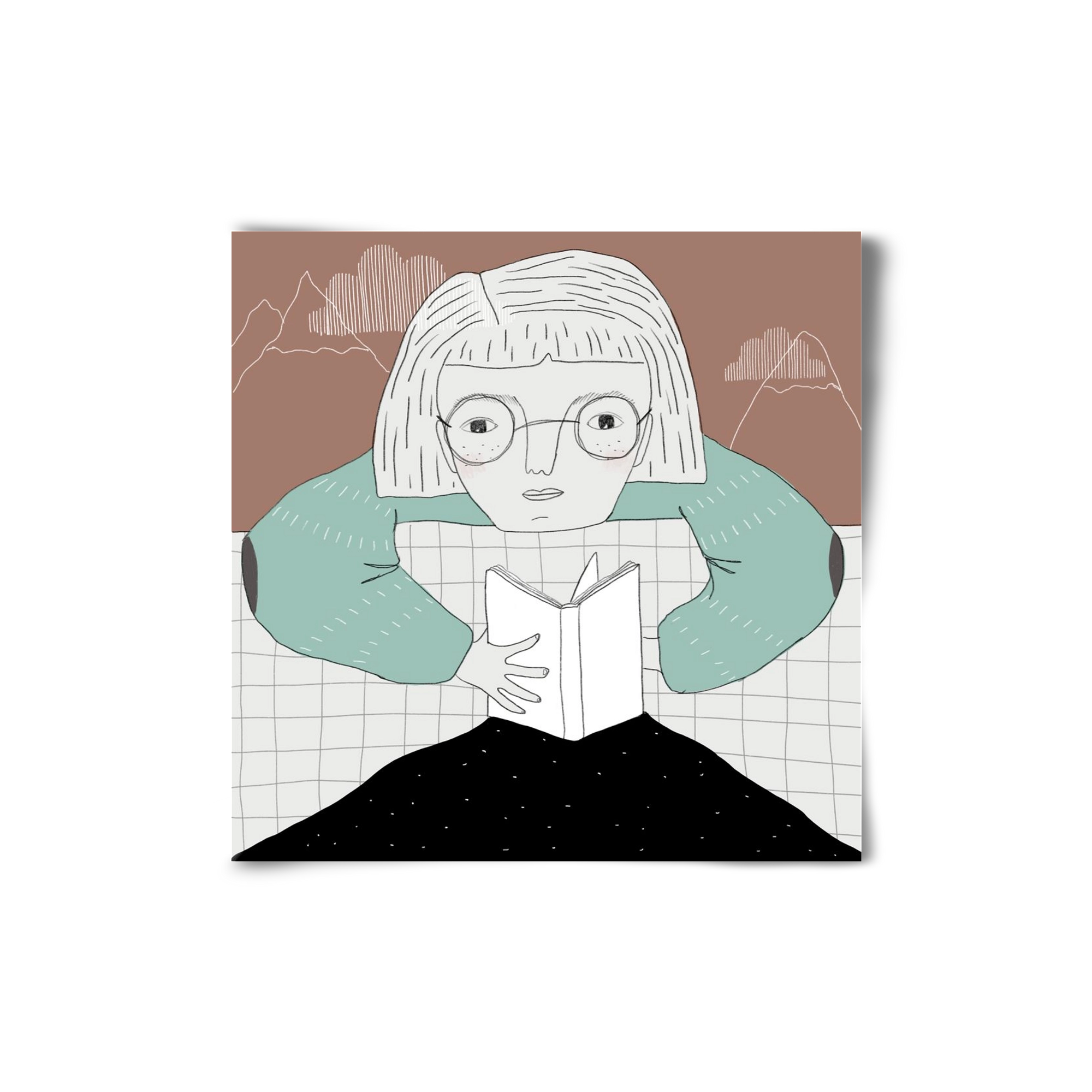 Az Olvasó, 20x20 cm, Keret nélkül