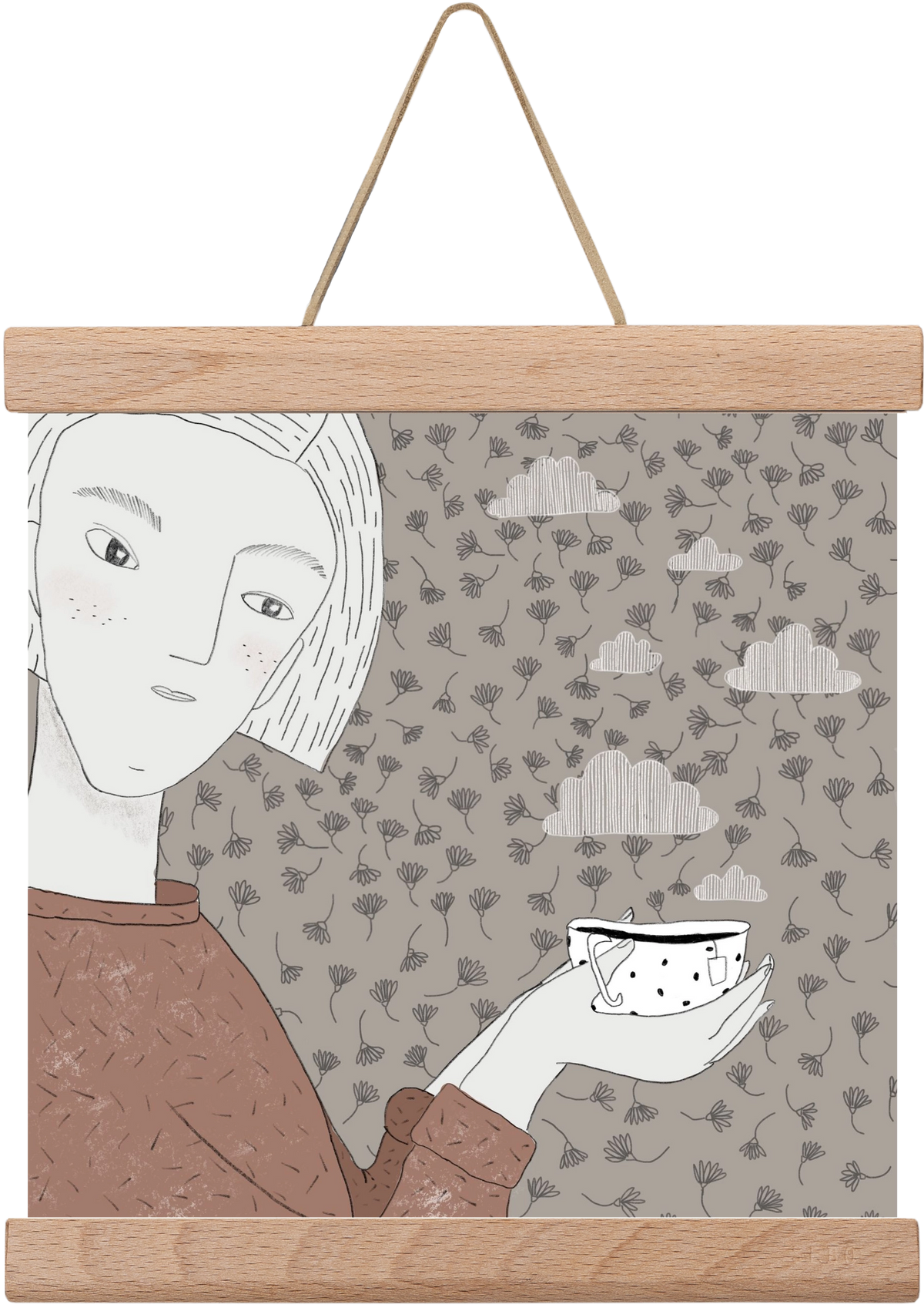 Hangulat, 20x20 cm (20x20 cm), Tölgy akasztó